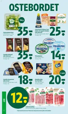 Coop Grana Padano, Port Salut, Kerrygold cheddar eller Boursin*, 150-200 g. Frit valg. 1 stk. gyldig fra 26.03.2026 | Side: 8 | Produkter: Cheddar, Pålæg, Skiveost