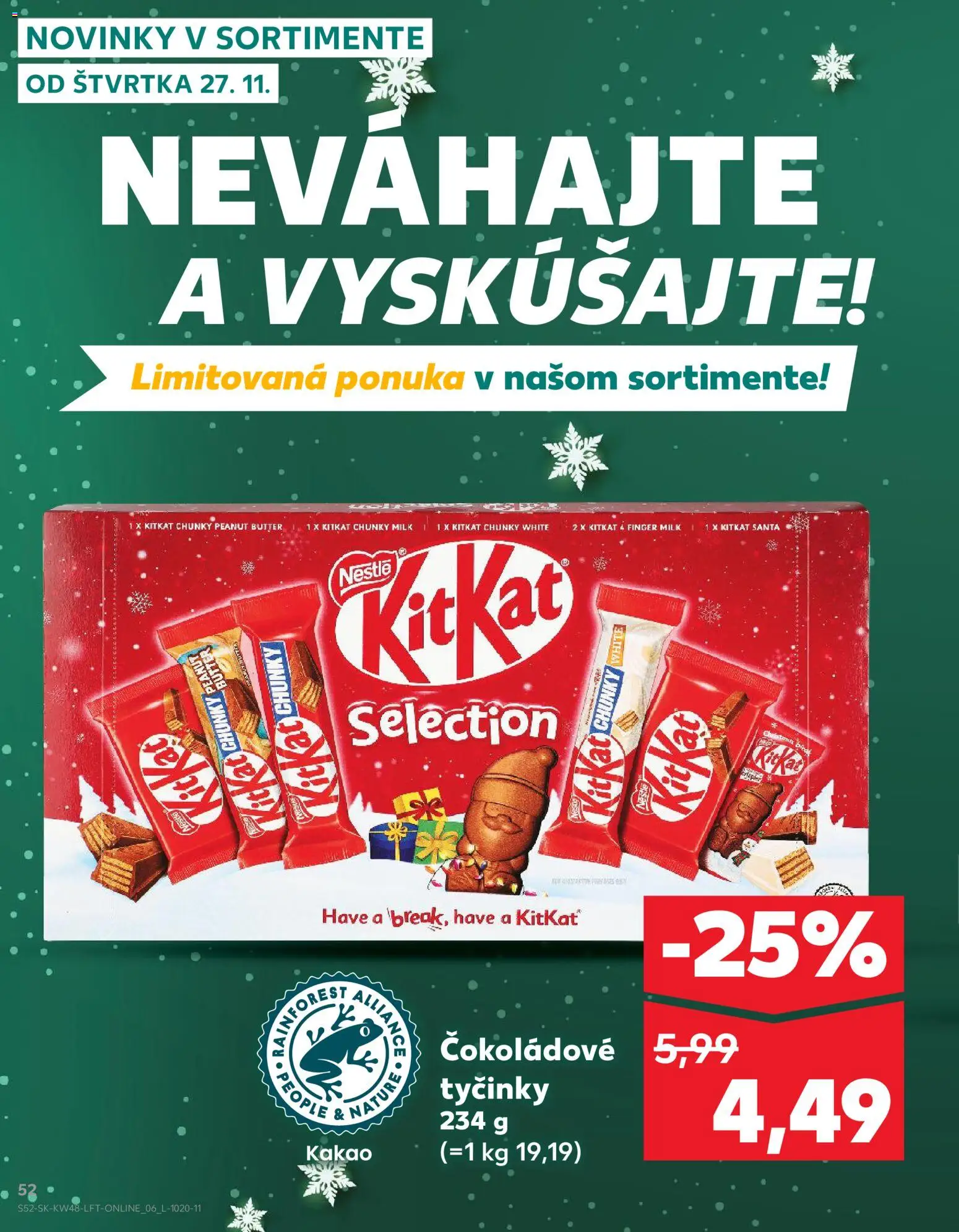 Kaufland SK akciós ujság - amely érvényes a következő dátumtól: 27.11.2025 | Oldal: 52