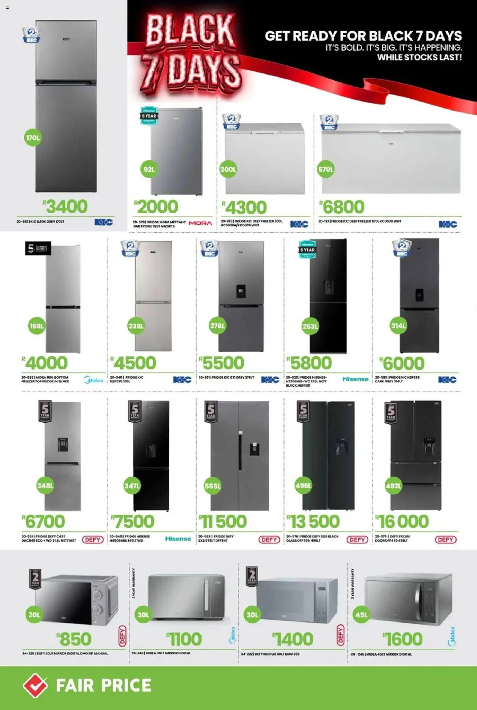 New Fair Price catalogue – valid from 24.11.2025 | Page: 2 | Products: Freezer, Mirror, Fridge