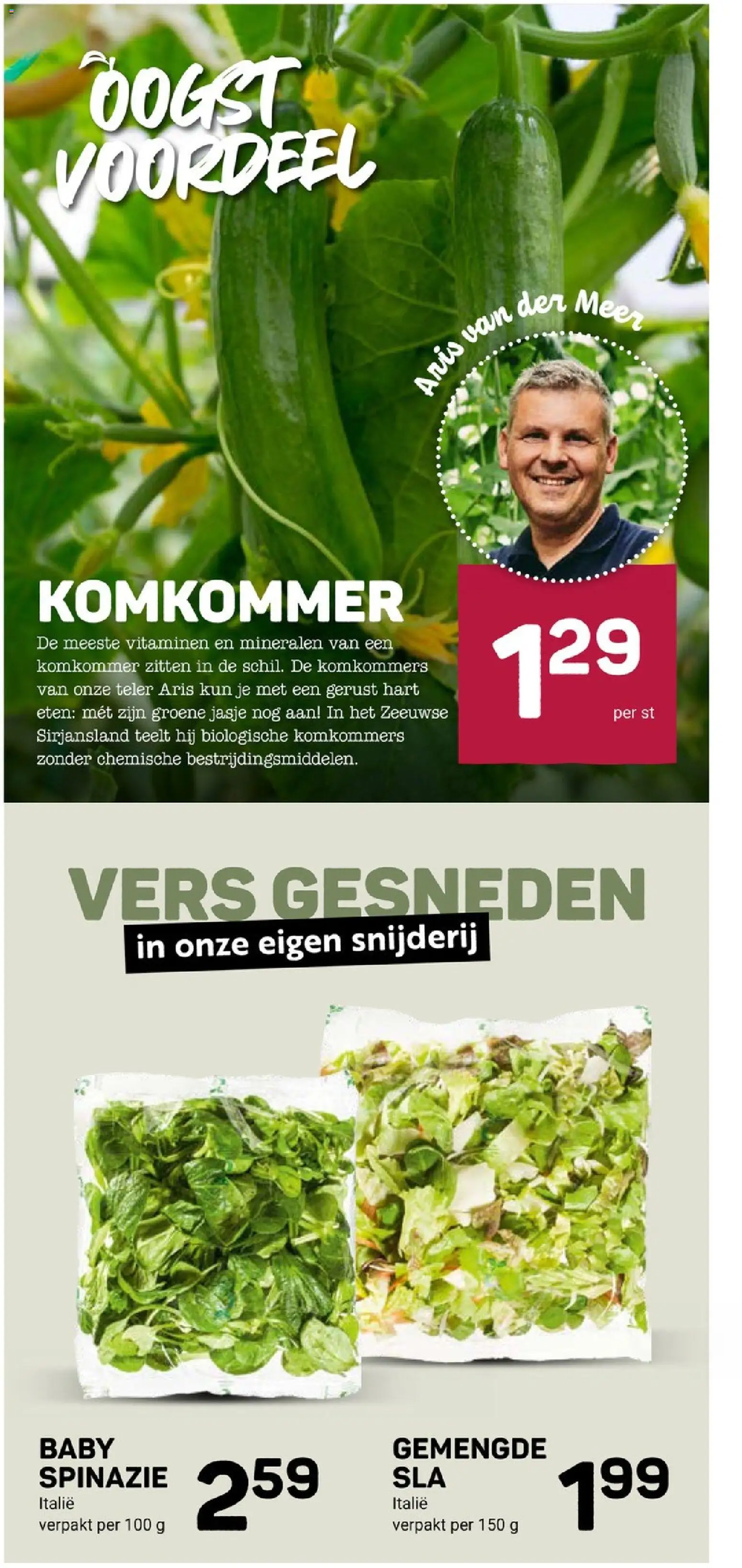 {H1} | Pagina: 5 | Producten: Spinazie, Komkommer, Komkommers