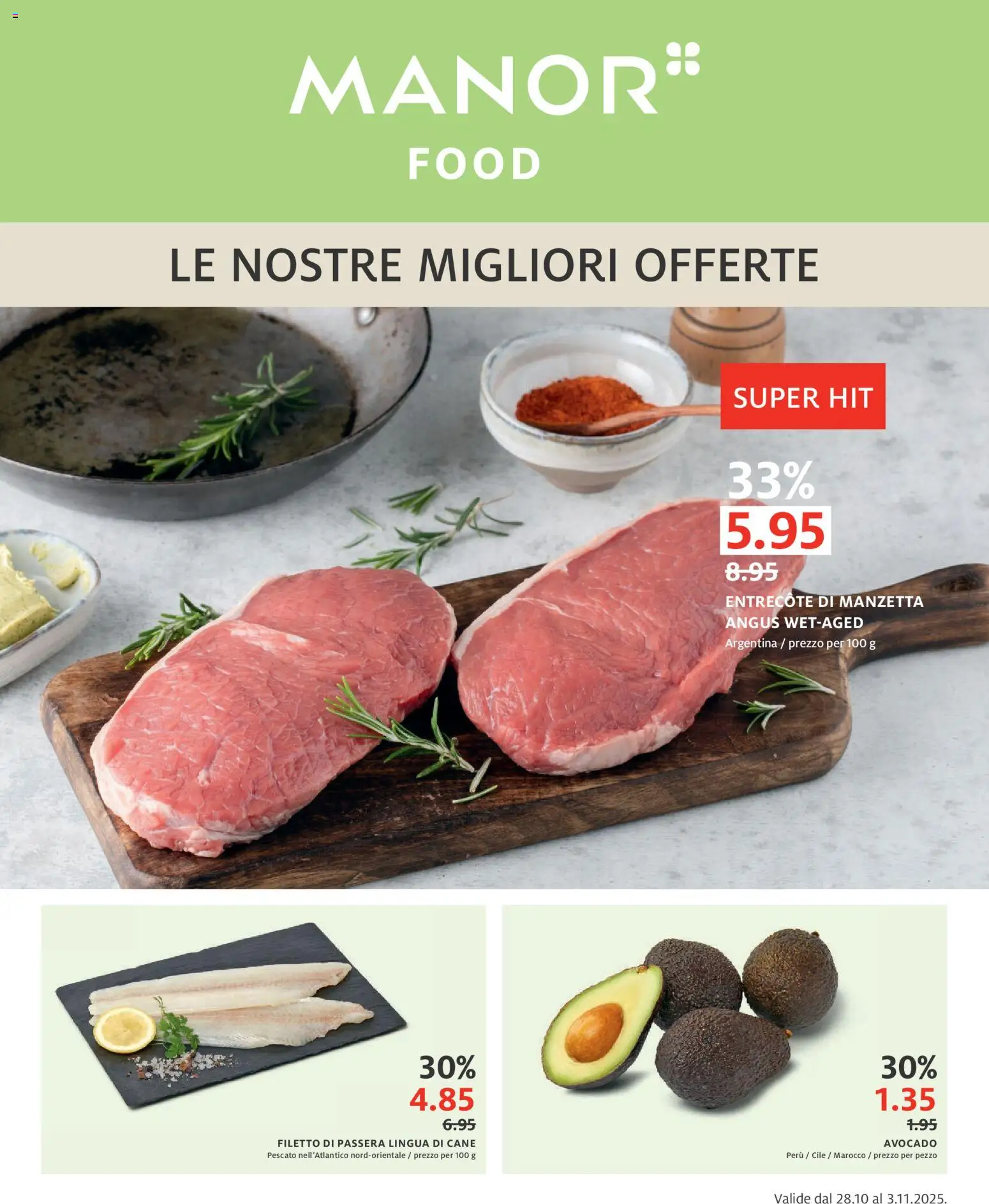 Manor Aktionen IT – gültig ab 28.10.2025 | Seite: 1 | Produkte: Avocado
