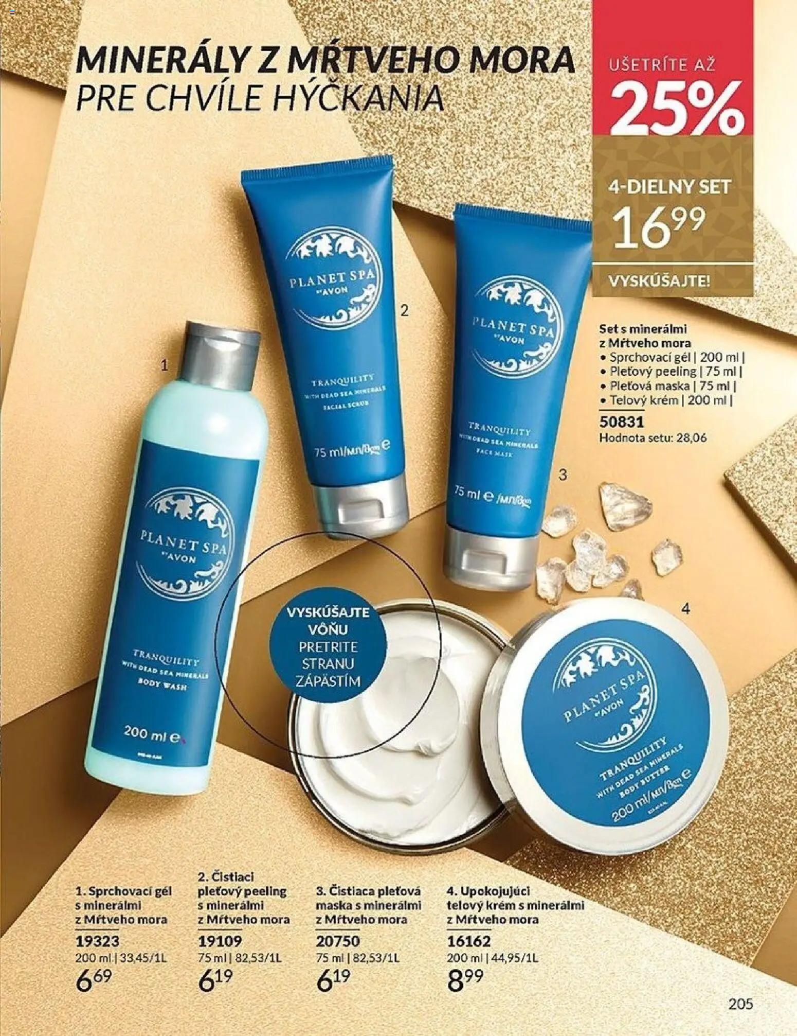 Nové Avon akcie – leták je platný od 01.11.2025 | Strana: 205 | Produkty: Maska, Peeling, Telový krém, Krém