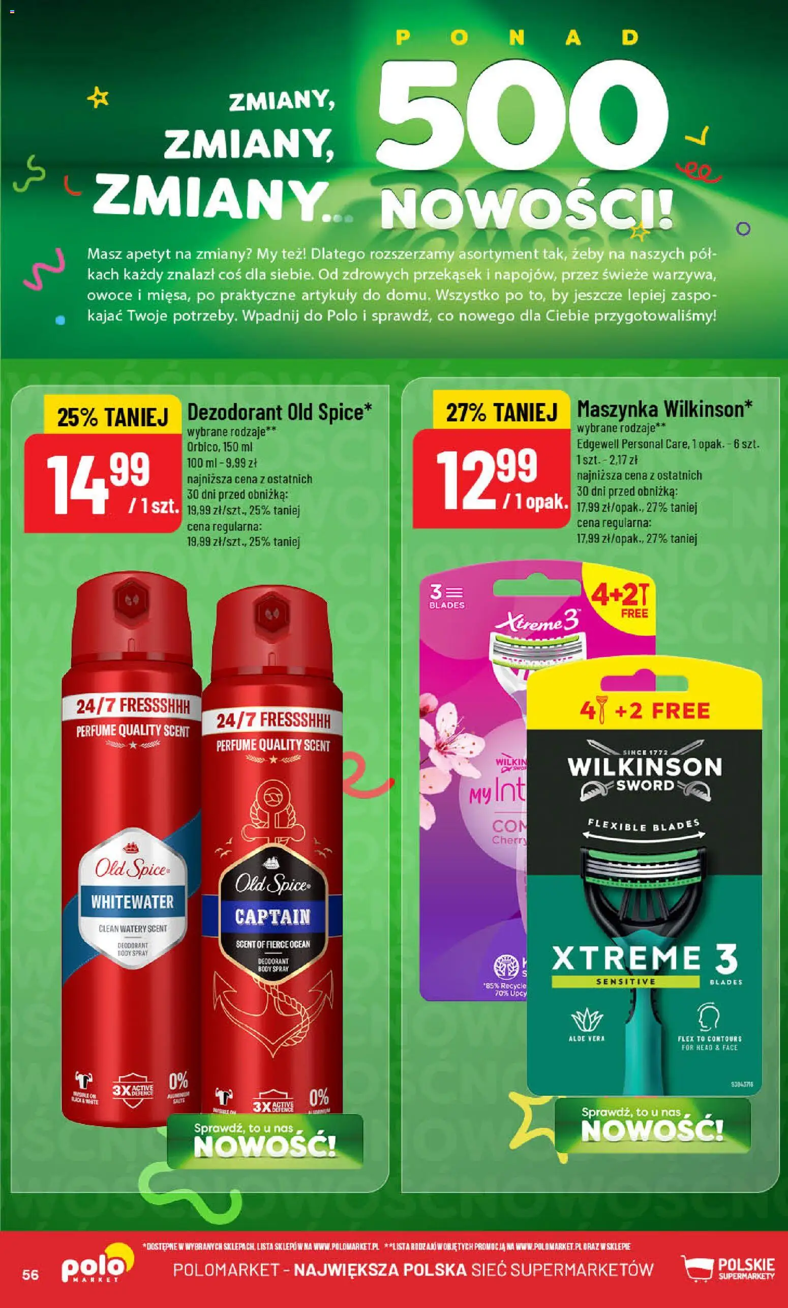 POLOmarket gazetka od 04.03.2026 | Strona: 56 | Produkty: Body, Dezodorant, Old spice, Owoce