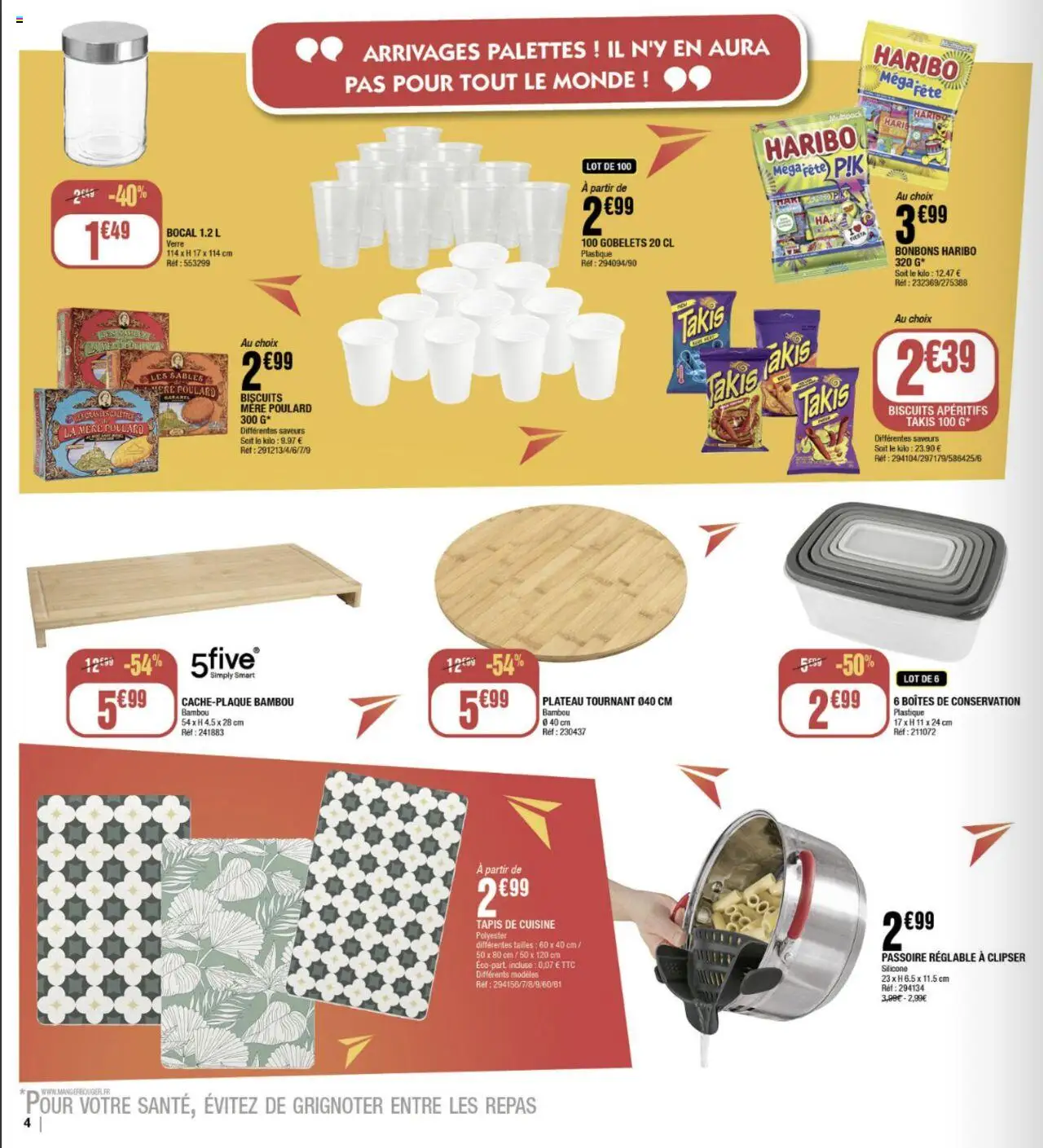 {H1} | Page: 4 | Produits: Plateau, Bonbons Haribo, Tapis, Bonbons