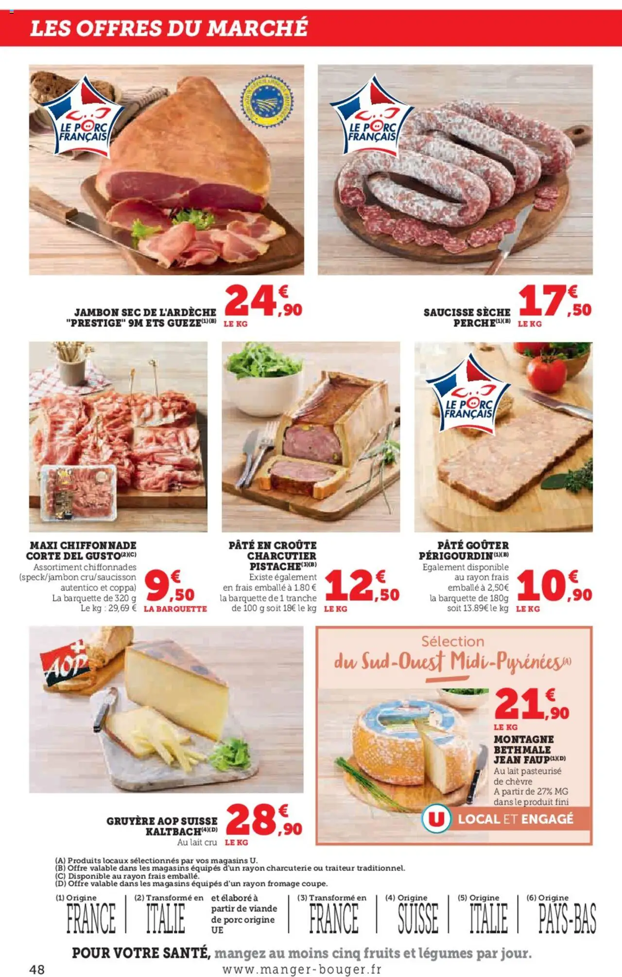  | Page: 54 | Produits: Fromage, Saucisse, Viande, Porc