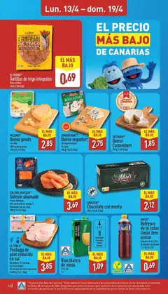 Vista previa Salmón ahumado, Origen Noruega. Alto contenido en omega 3. Madurado con sal seca. 100 g válido desde el 13.04.2026 | Página: 12