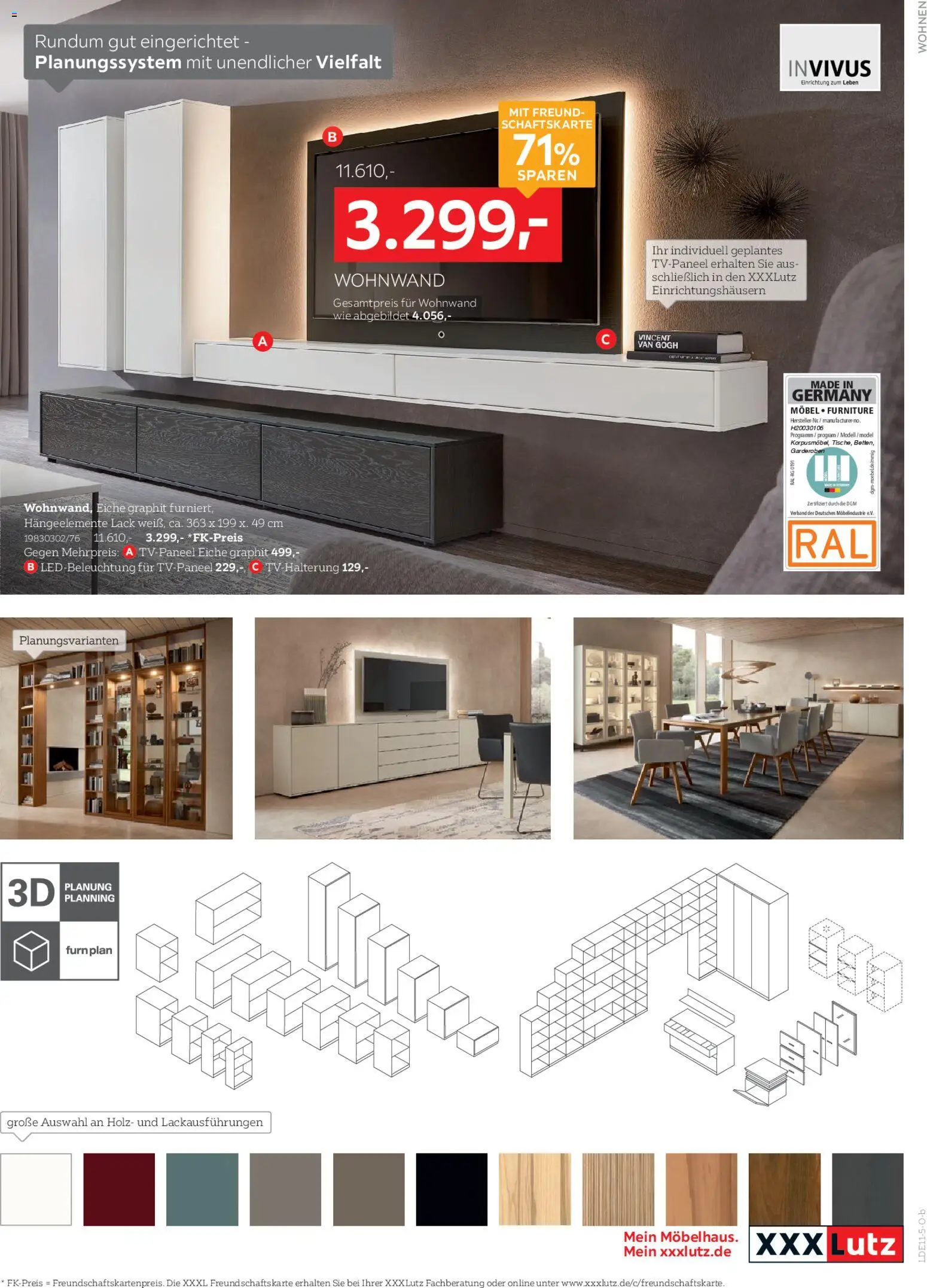 XXXL Lutz Nr. 1 beim Preis – gültig ab 02.11.2025 | Seite: 17 | Produkte: Wohnwand