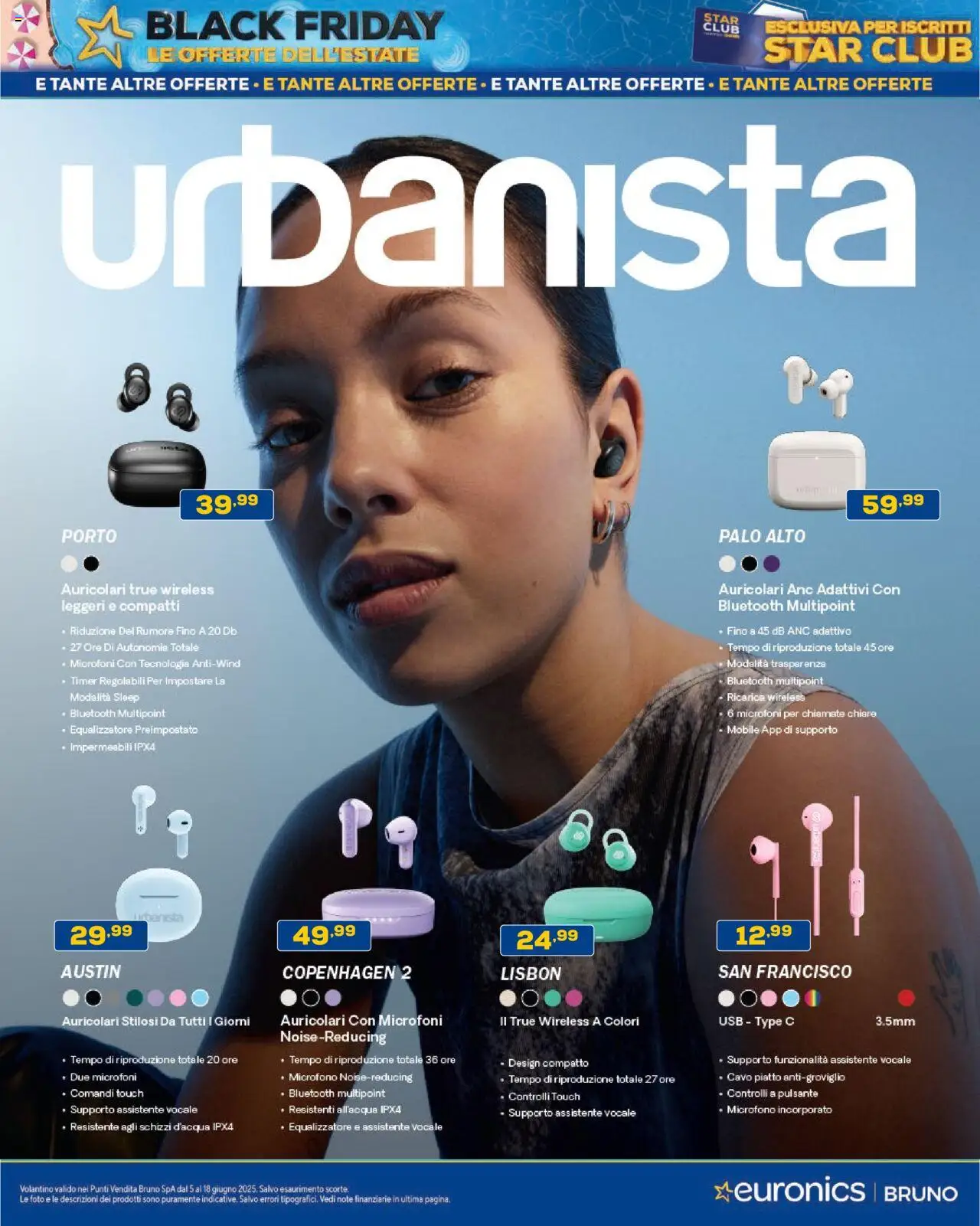 Volantino Euronics del 05.06.2025 | Pagina: 37 | Prodotti: Auricolari, Cavo, Microfono, USB