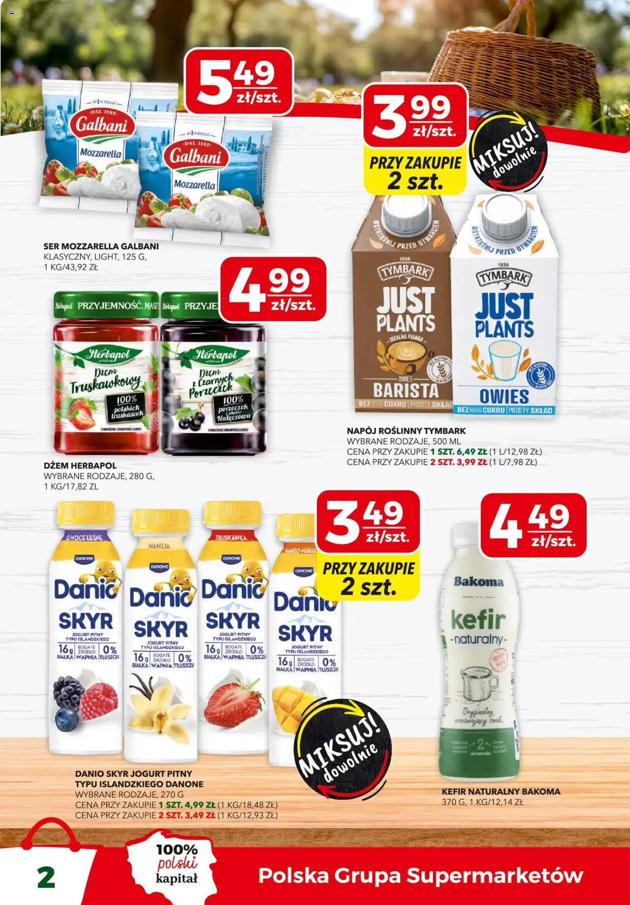 Top Market Gazetka od 12.08.2025 | Strona: 2 | Produkty: Kefir, Jogurt pitny, Ser, Jogurt
