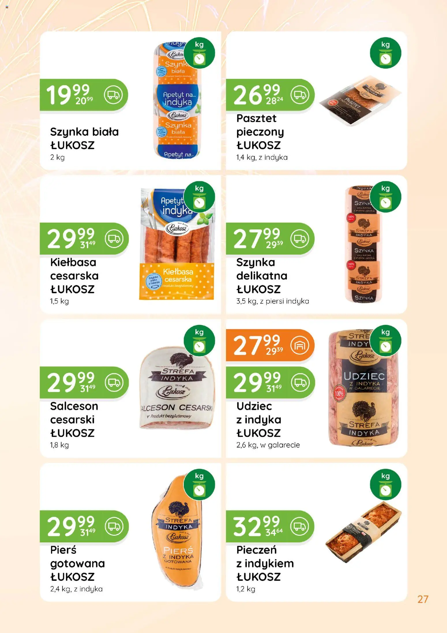 Eurocash Gazetka - Katalog Wędliny od 01.01.2026 | Strona: 27 | Produkty: Kiełbasa, Piersi, Szynka