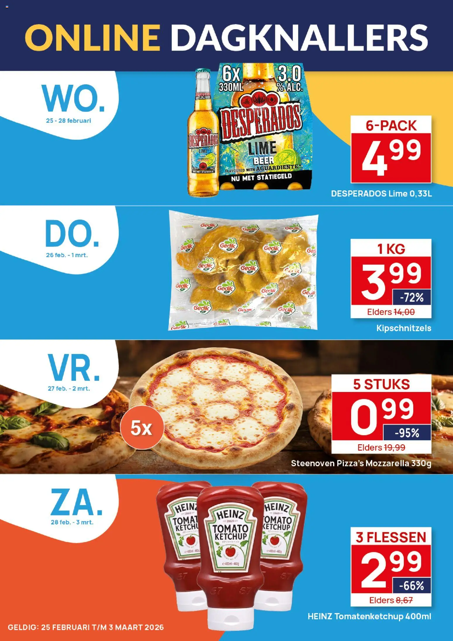 {H1} | Pagina: 2 | Producten: Ketchup, Borjúlábszár, Mozzarella