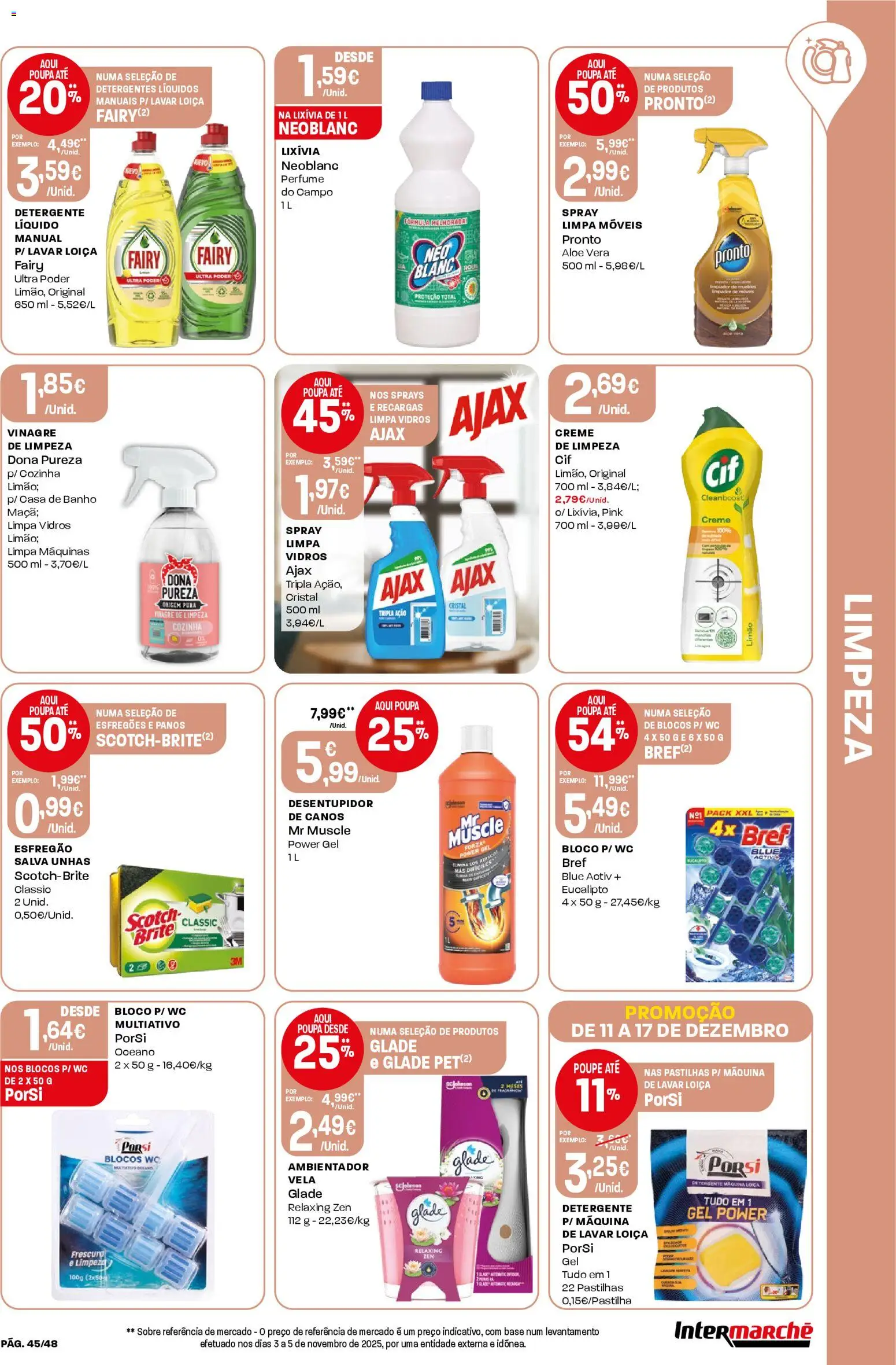 Intermarché folheto │ válido de 11.12.2025 | Página: 45 | Produtos: Vinagre, Casa de banho, Banho, Creme