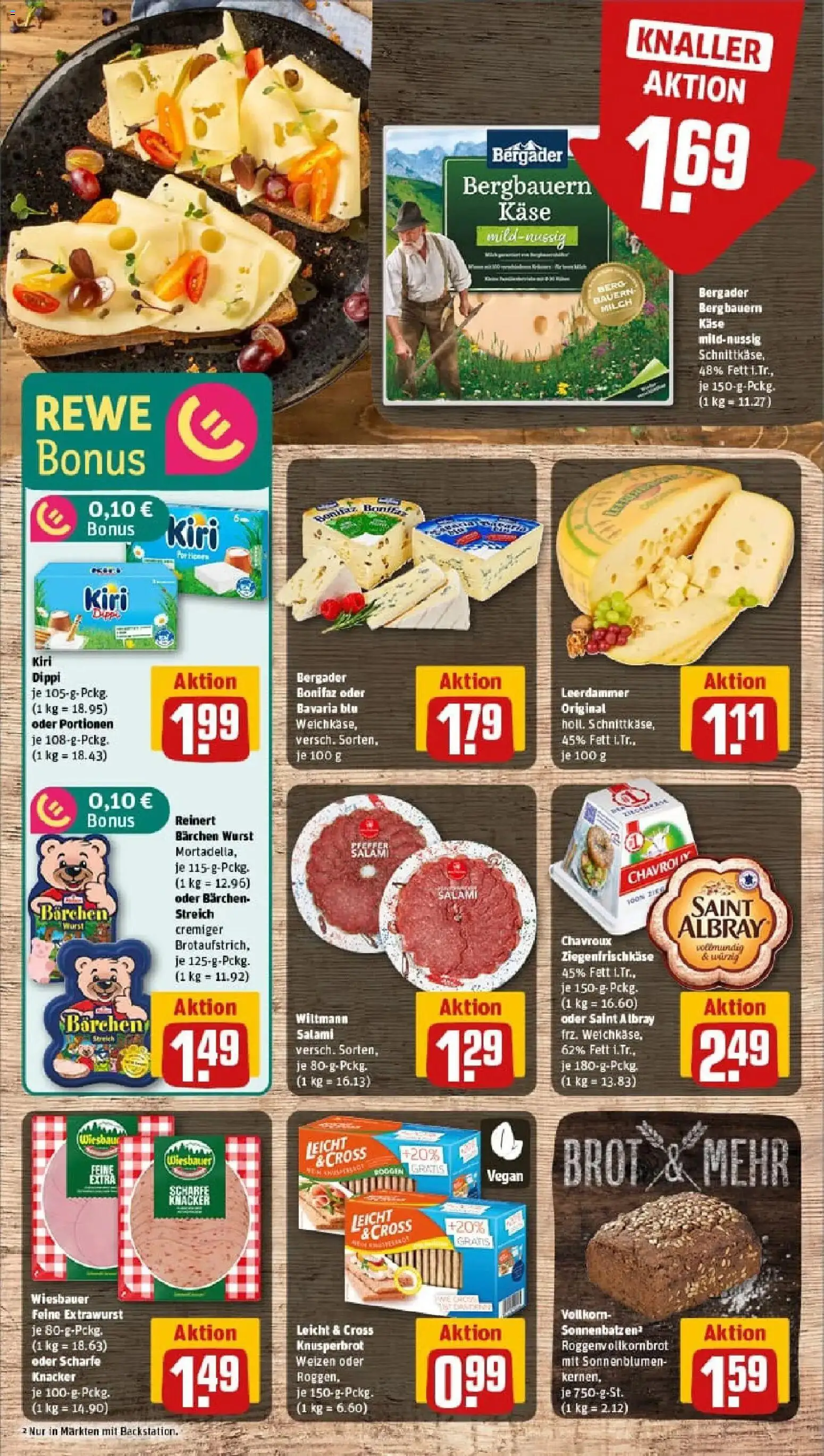Rewe prospekt Berlin / Kreuzberg	 – gültig ab 11.01.2026 | Seite: 9 | Produkte: Käse, Leerdammer, Wurst, Salami