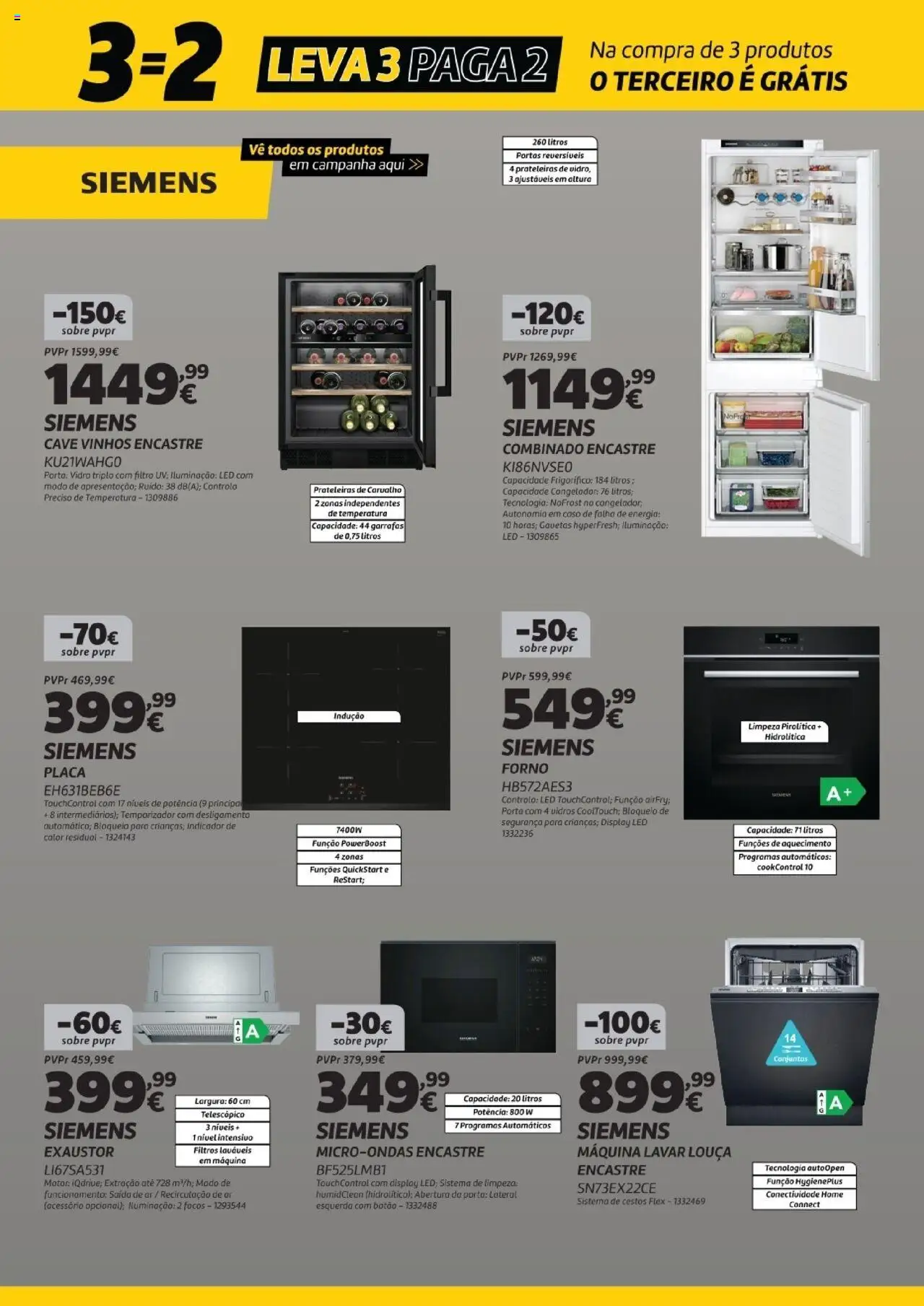 Radio Popular - Leva 3 Paga 2 Encastre │ válido de 05.08.2025 | Página: 9 | Produtos: Porta, Congelador, Exaustor, Microondas