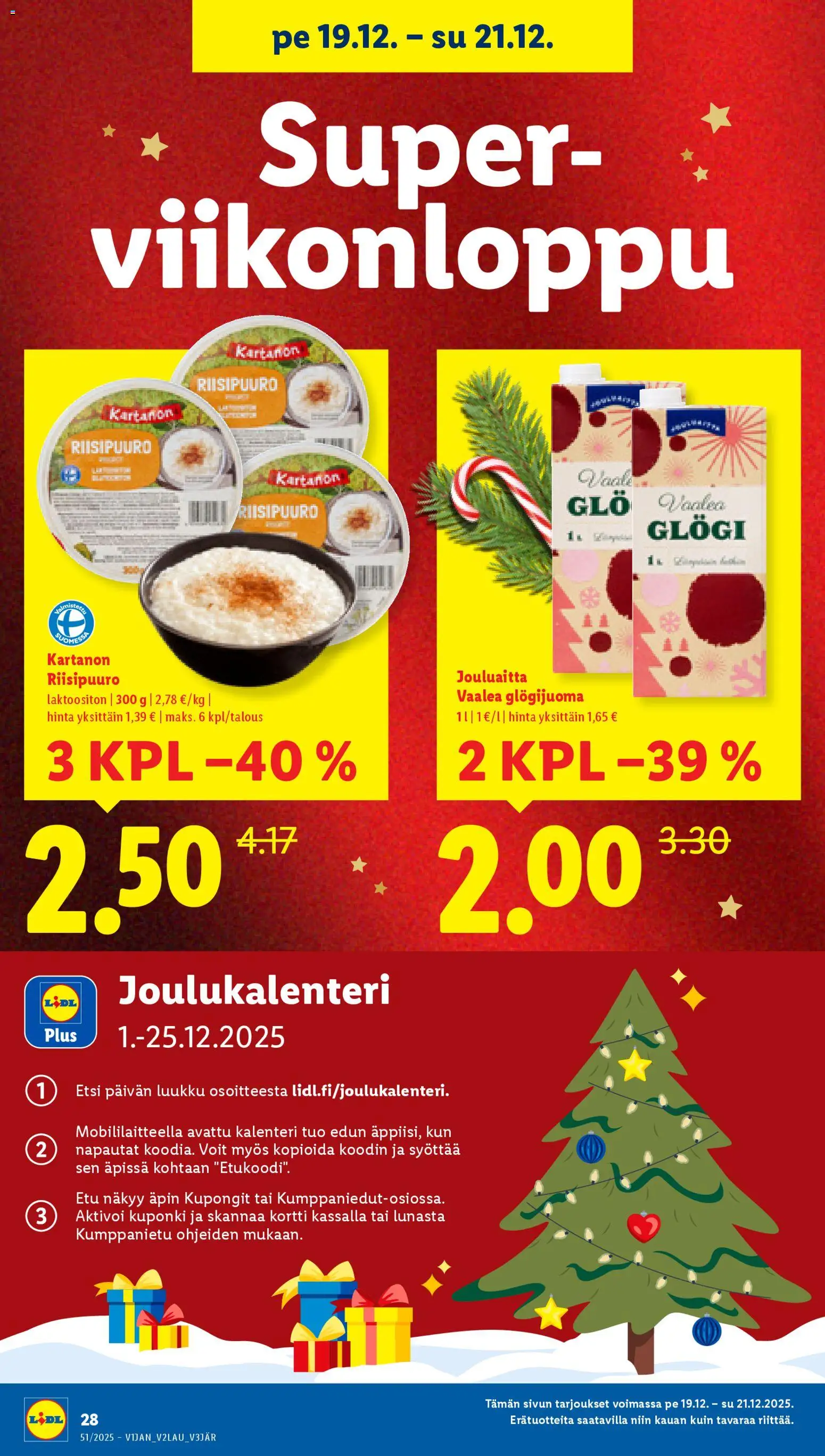 Lidl tarjoukset – voimassa 18.12.2025 alkaen | Sivu: 34 | Tuotteet: Joulukalenteri, Kalenteri