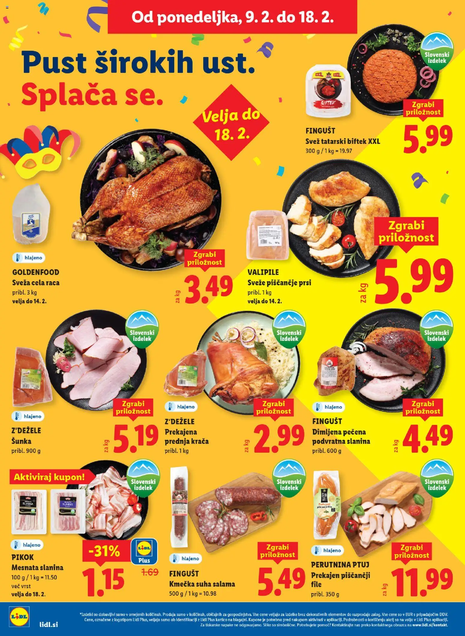 Novi Lidl katalog ponudbe – veljaven od 05.02.2026 | Stran: 30 | Izdelki: Slanina, Salama, Sunka