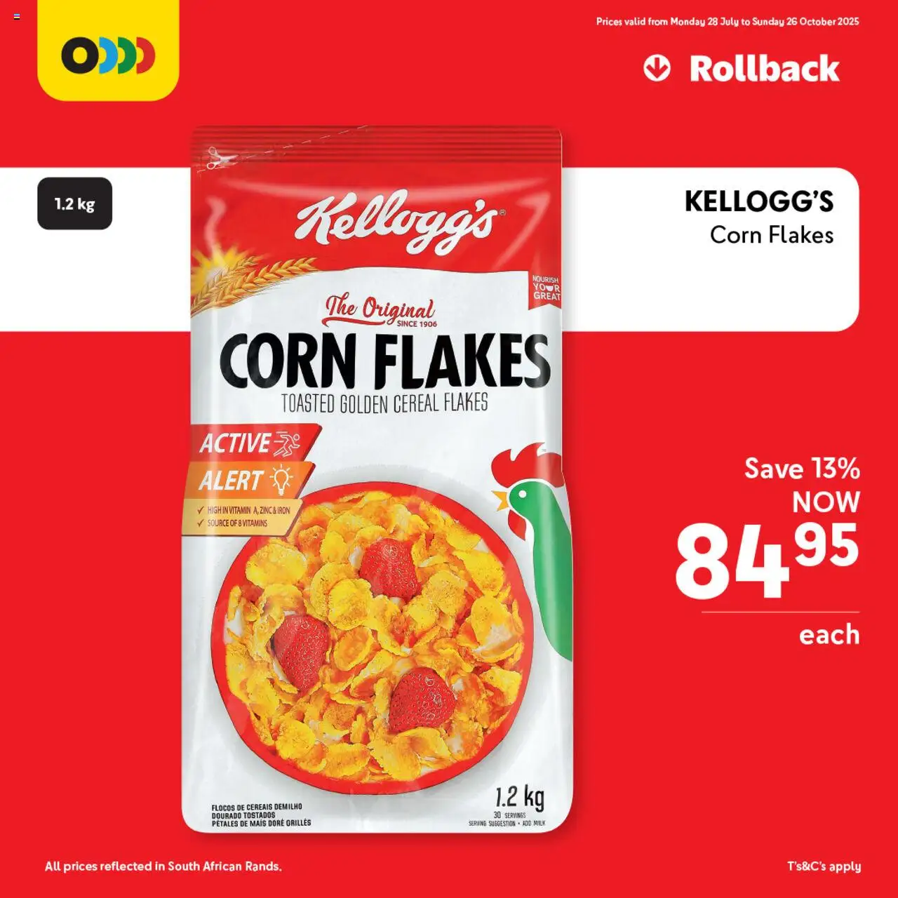 Makro Price Rollback Breakfast  │ valid from 28.07.2025 | Page: 11 | Products: Corn, Vitamins, Milk, Flakes