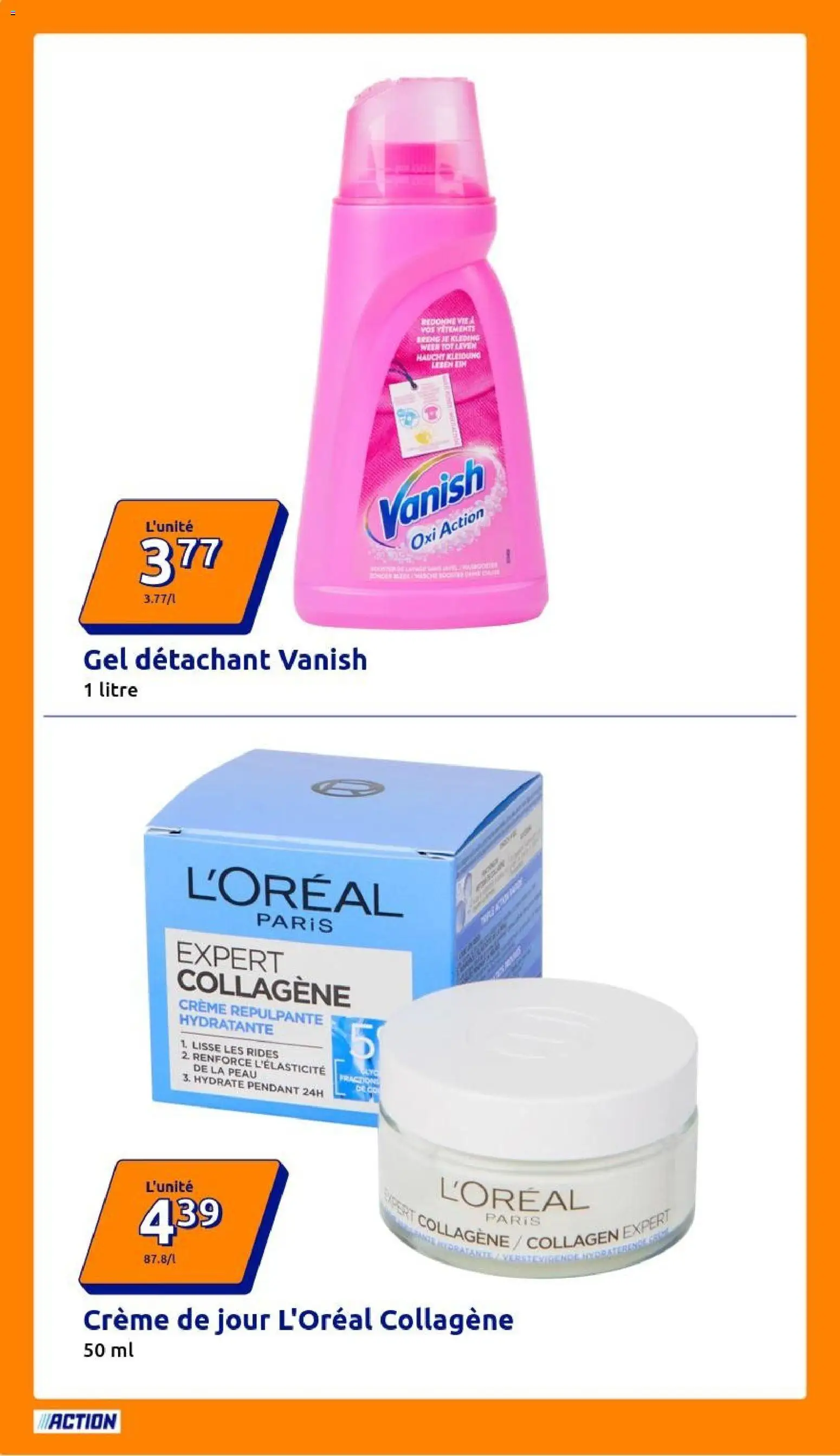 {H1} | Page: 16 | Produits: Crème de jour, Détachant, Vêtements, Crème