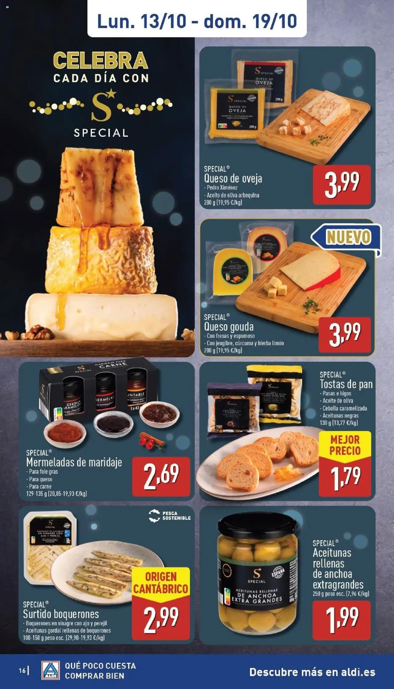 Aldi folleto Canarias │ válido desde el 13.10.2025 | Página: 16 | Productos: Pan, Fresas, Aceite de oliva, Queso Gouda