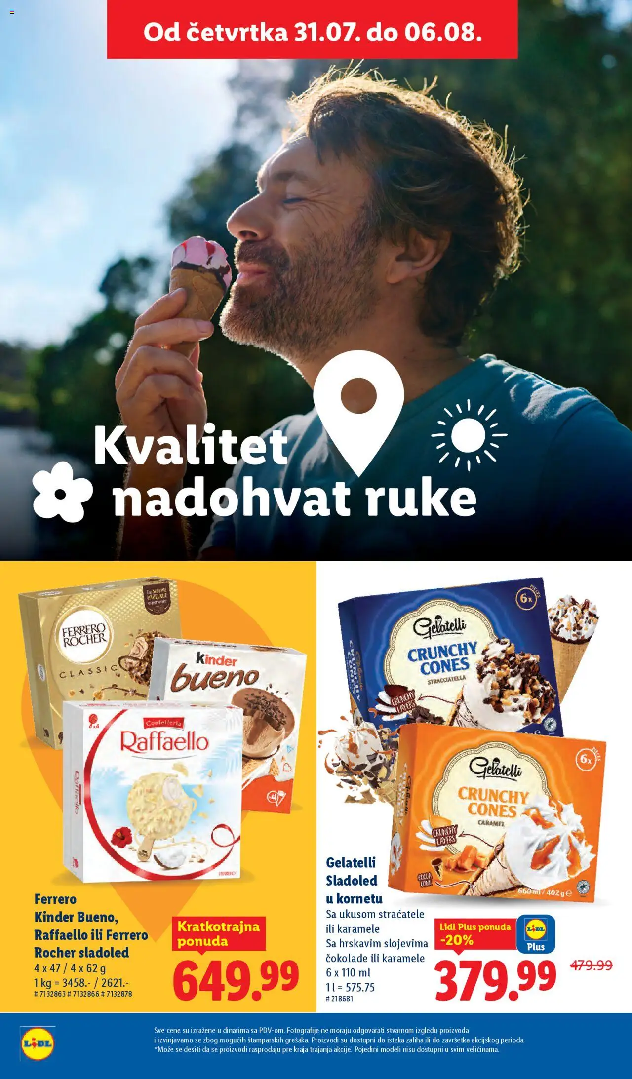 Lidl katalog - važi od 31.07.2025 | Strana: 38 | Proizvode: Raffaello, Sladoled, Ferrero
