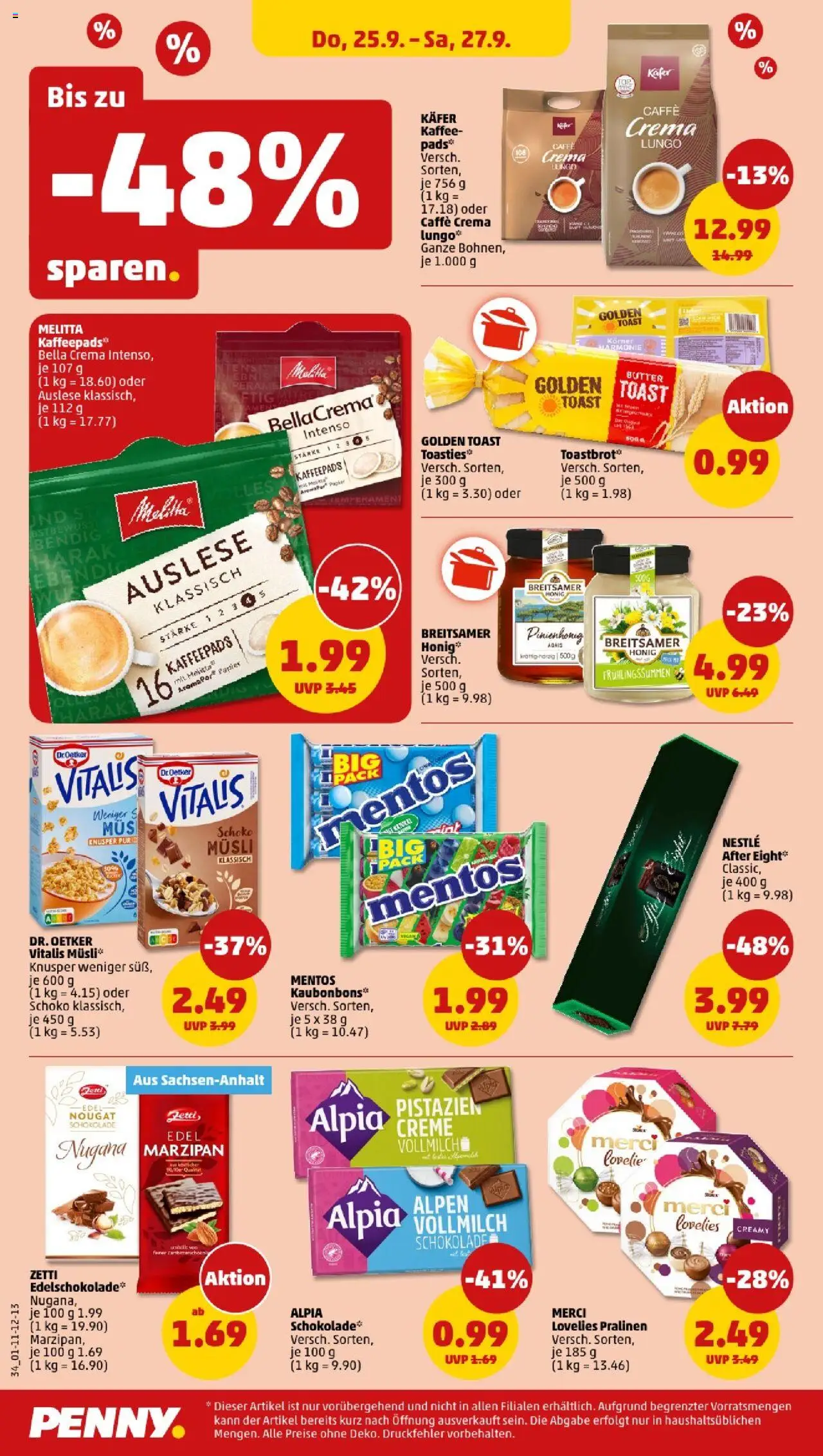 Penny - Berlin – gültig ab 22.09.2025 | Seite: 36 | Produkte: Melitta, Merci, Kaffee, Schokolade