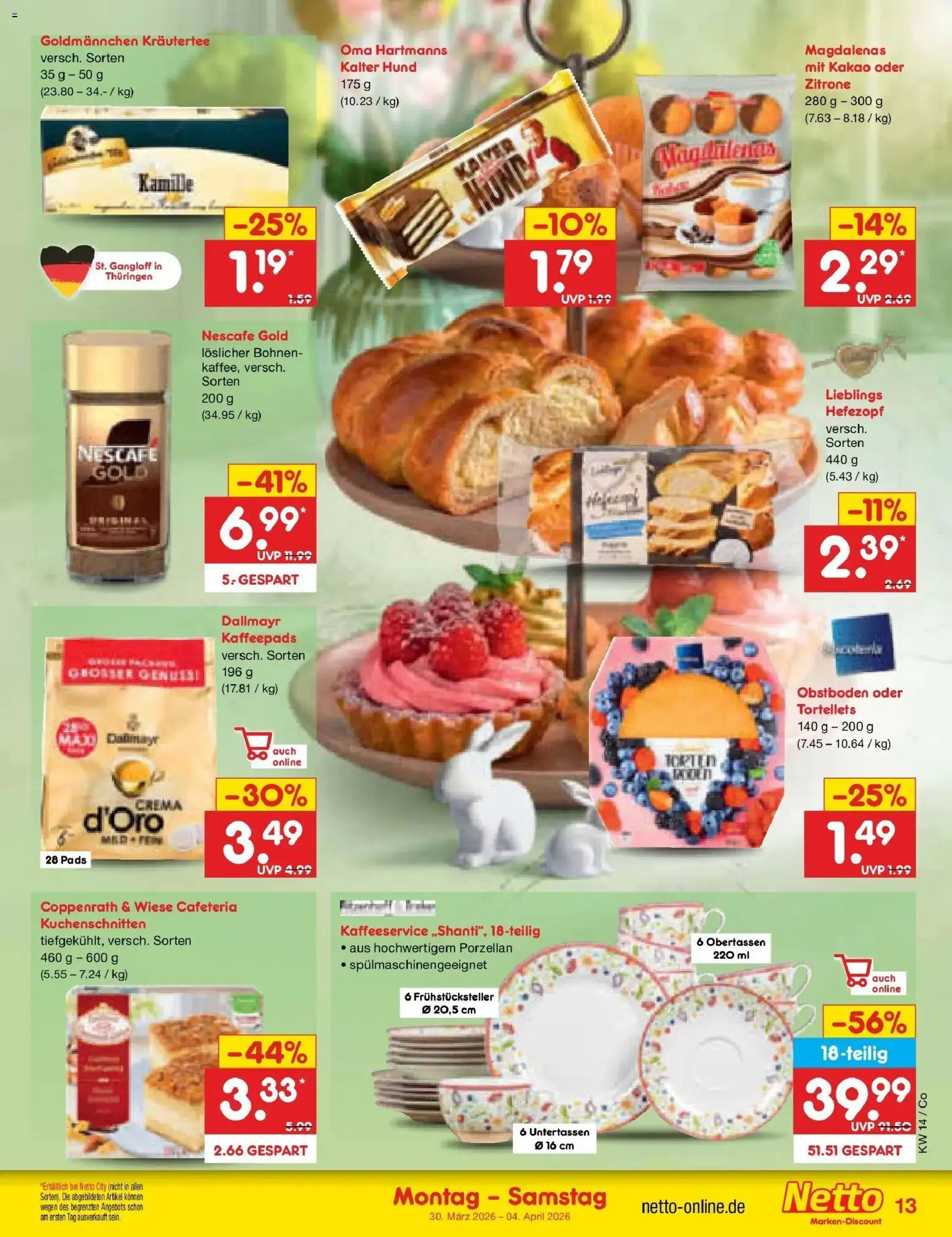 Netto Marken-Discount Prospekt Bitterfeld-Wolfen	 – gültig ab 30.03.2026 | Seite: 15 | Produkte: Kaffeepads, Nescafe, Zitrone, Nescafe gold