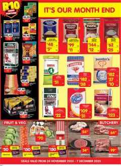 Shoprite specials catalogue – valid from 24.11.2025 | Page: 2 | Products: Maize meal, Biscuits, Soup, Potatoes