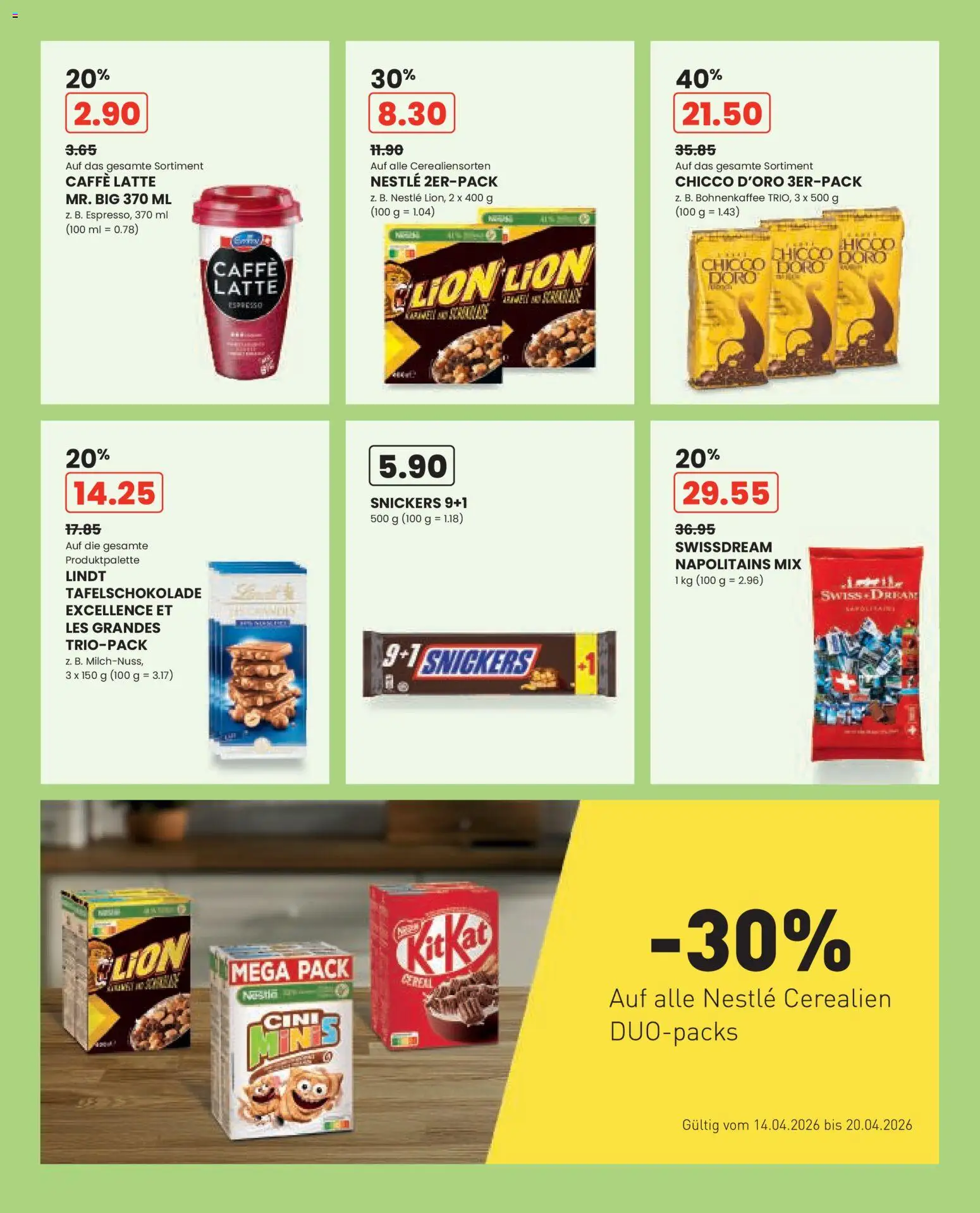 Manor aktionen – gültig ab 14.04.2026 | Seite: 6 | Produkte: Snickers