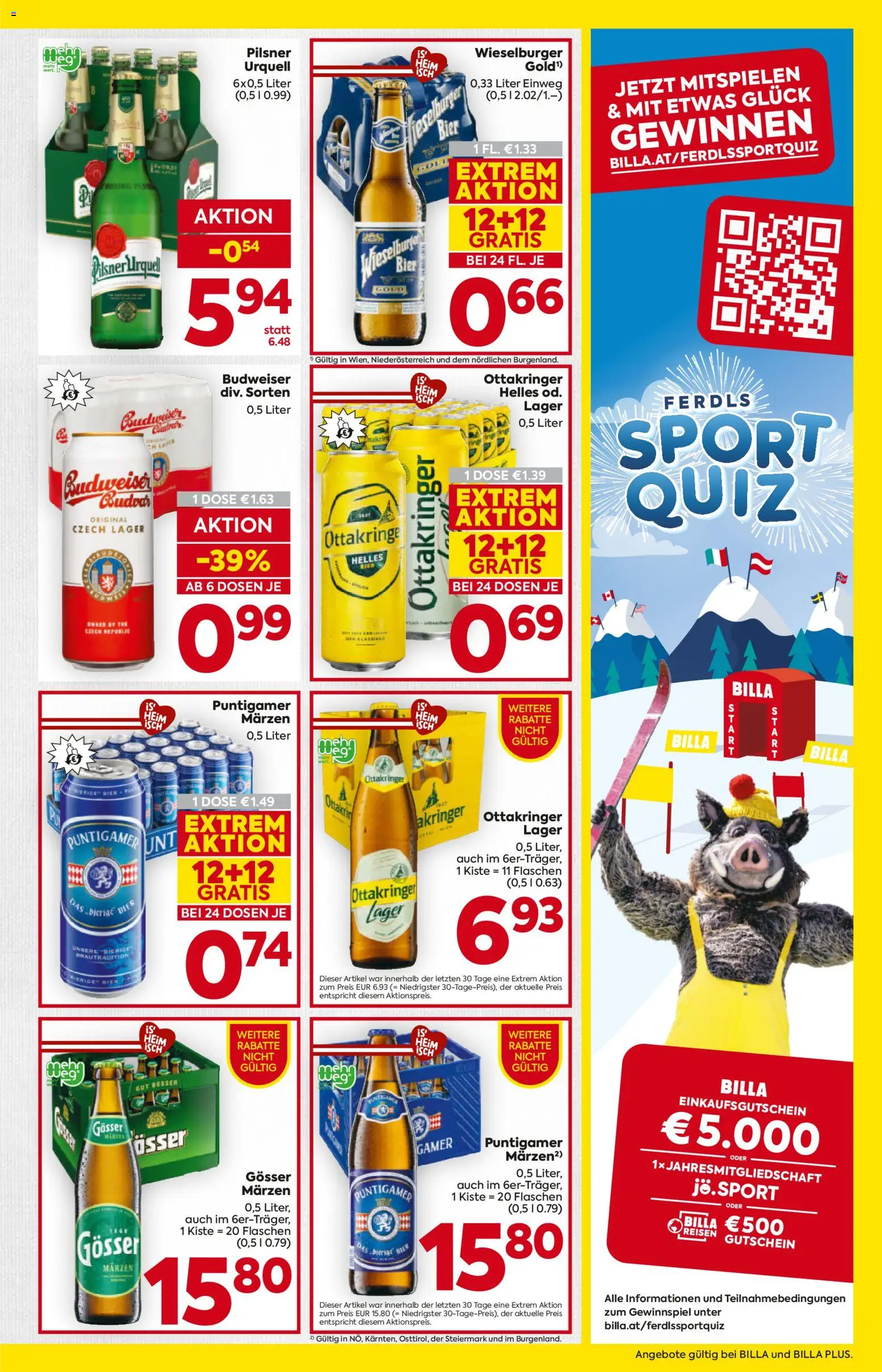Billa Flugblatt - Niederösterreich gültig ab 12.02.2026 | Seite: 17 | Produkte: Bier