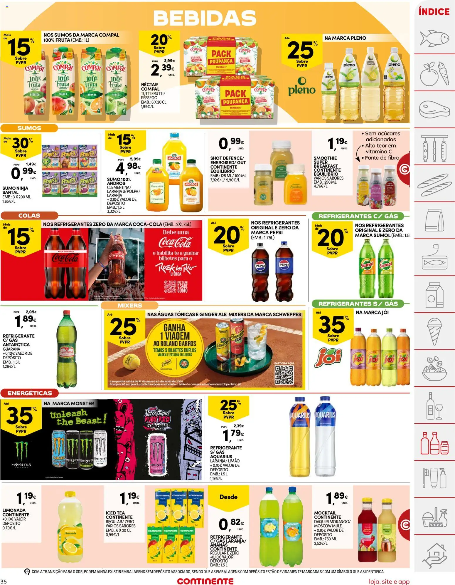 Continente folheto │ válido de 21.04.2026 | Página: 35 | Produtos: Refrigerante, Sumo, Vitamina c, Soda