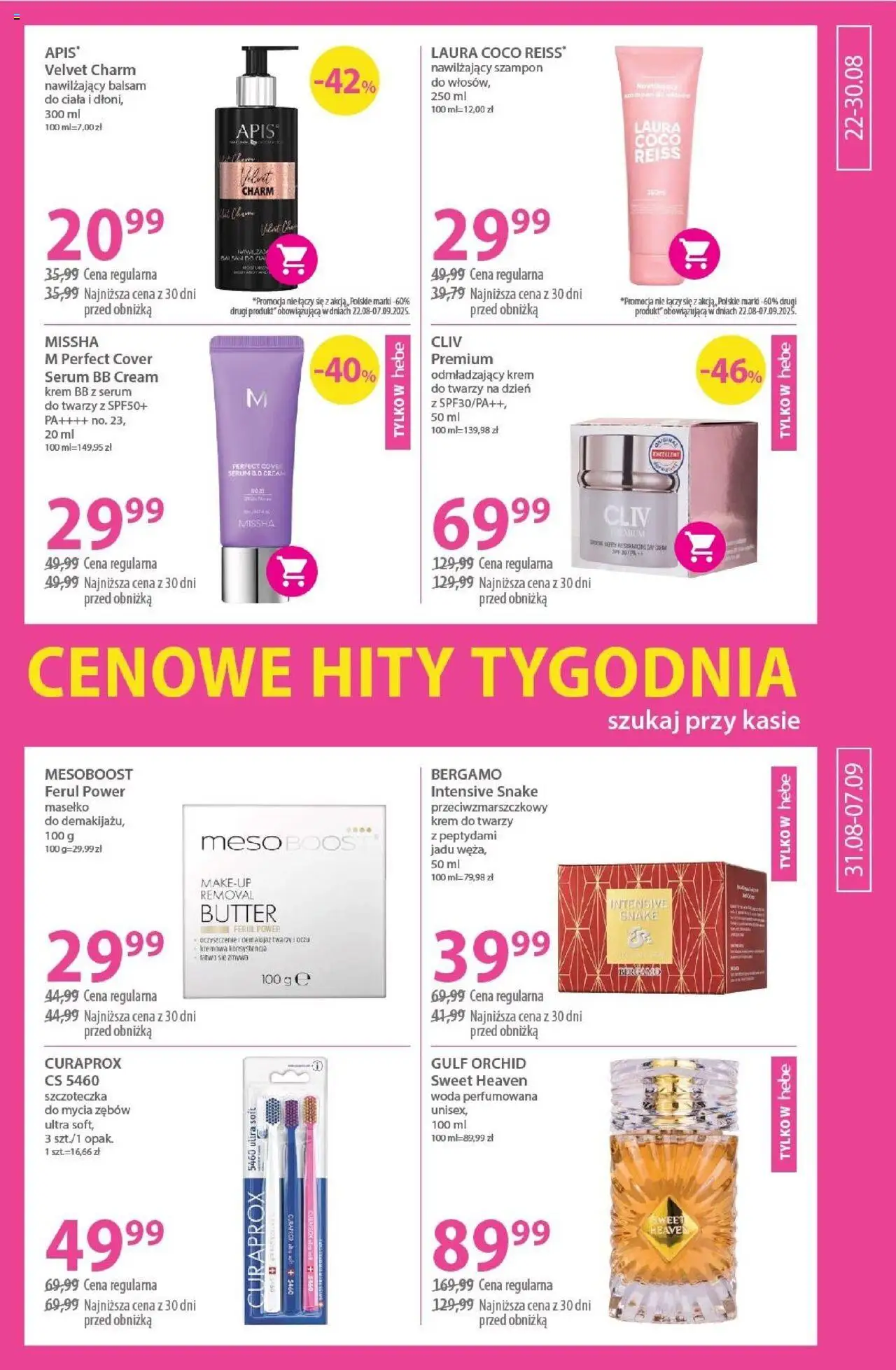 Hebe Gazetka od 22.08.2025 | Strona: 5 | Produkty: Curaprox, Szampon, Woda, Serum do twarzy