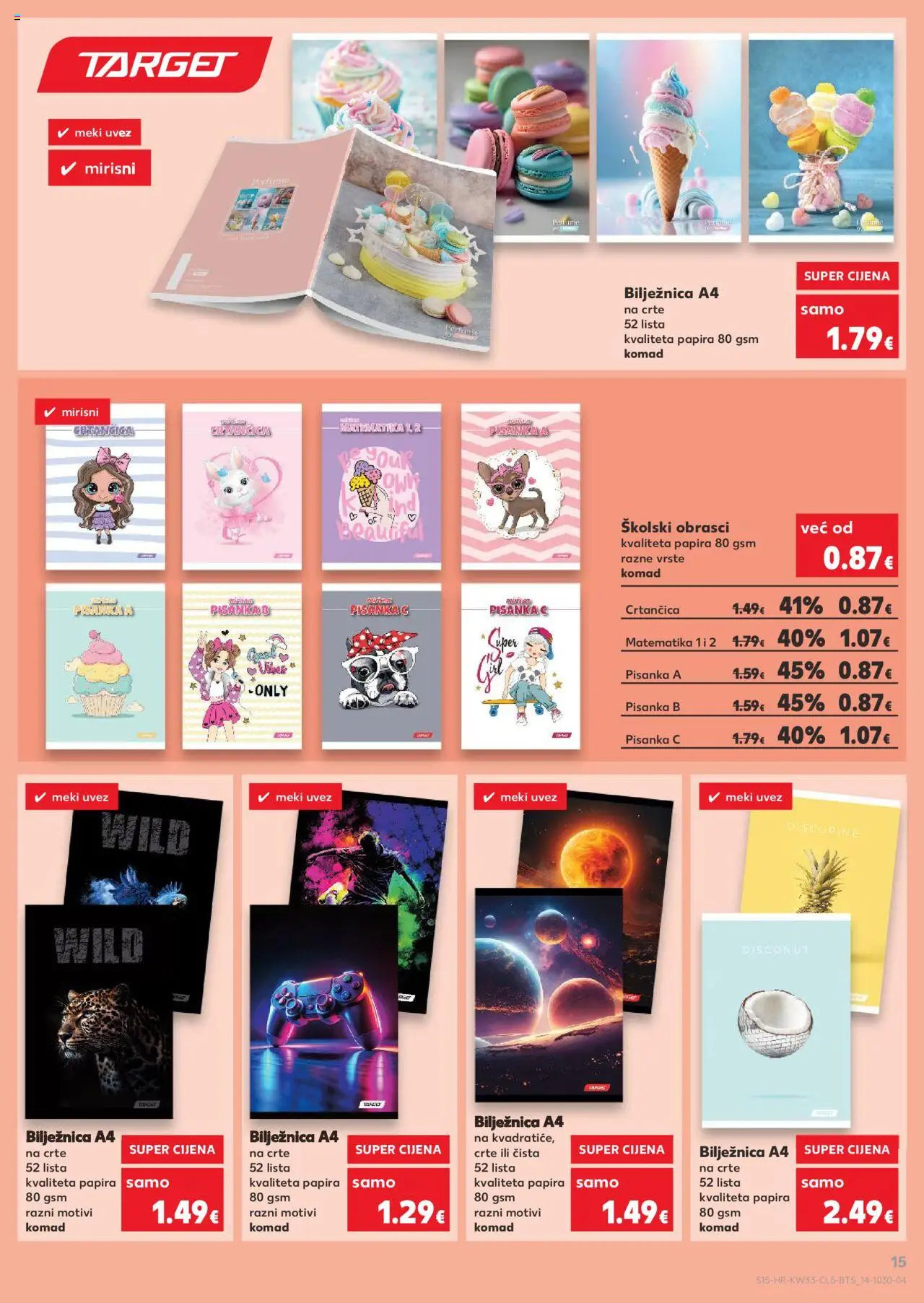 Kaufland katalog | vrijedi od 11.08.2025 | Stranica: 15 | Proizvodi: Bilježnica, Pisanka, Crtančica