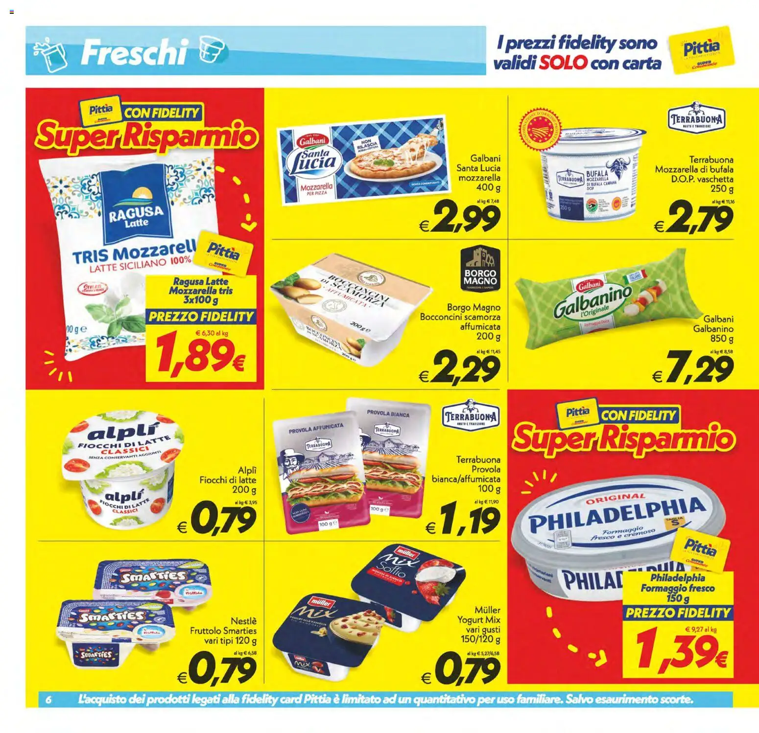 Volantino SuperConveniente del 23.01.2026 | Pagina: 6 | Prodotti: Yogurt, Fiocchi di latte, Fiocchi, Mozzarella