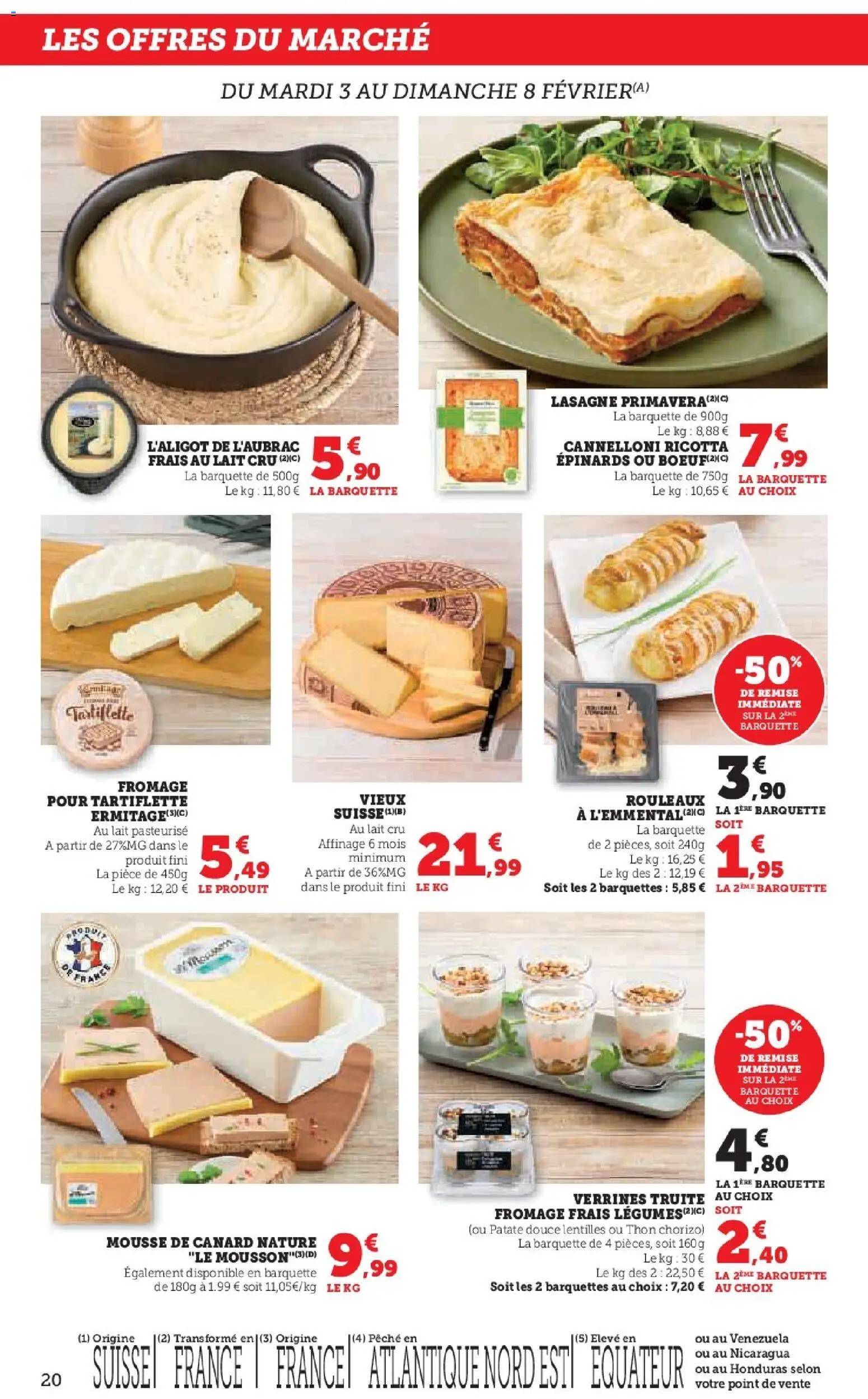 {H1} | Page: 20 | Produits: Pêche, Mousse, Tartiflette, Ricotta