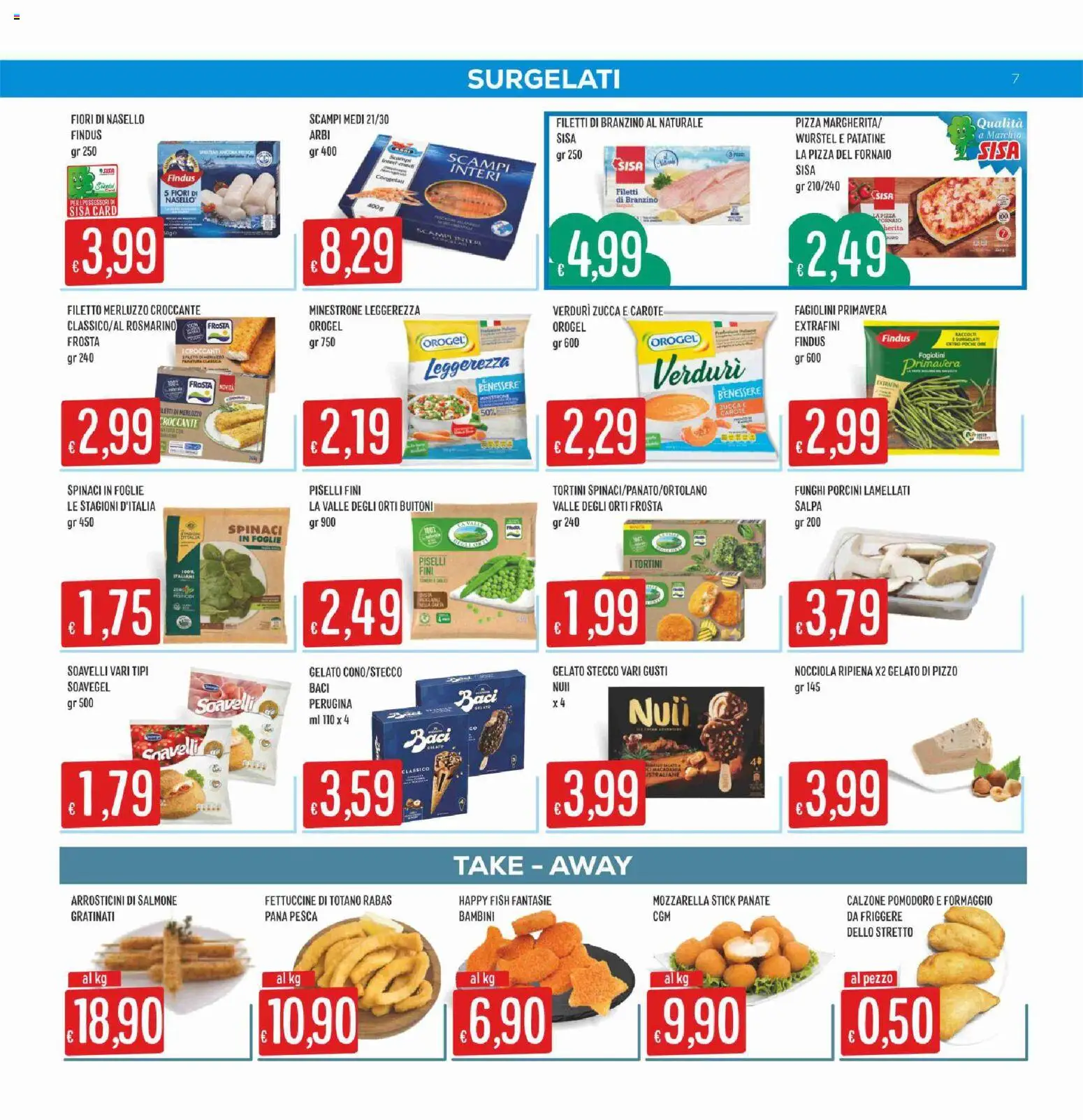 Volantino SISA del 05.03.2026 | Pagina: 7 | Prodotti: Rosmarino, Merluzzo, Spinaci, Nasello