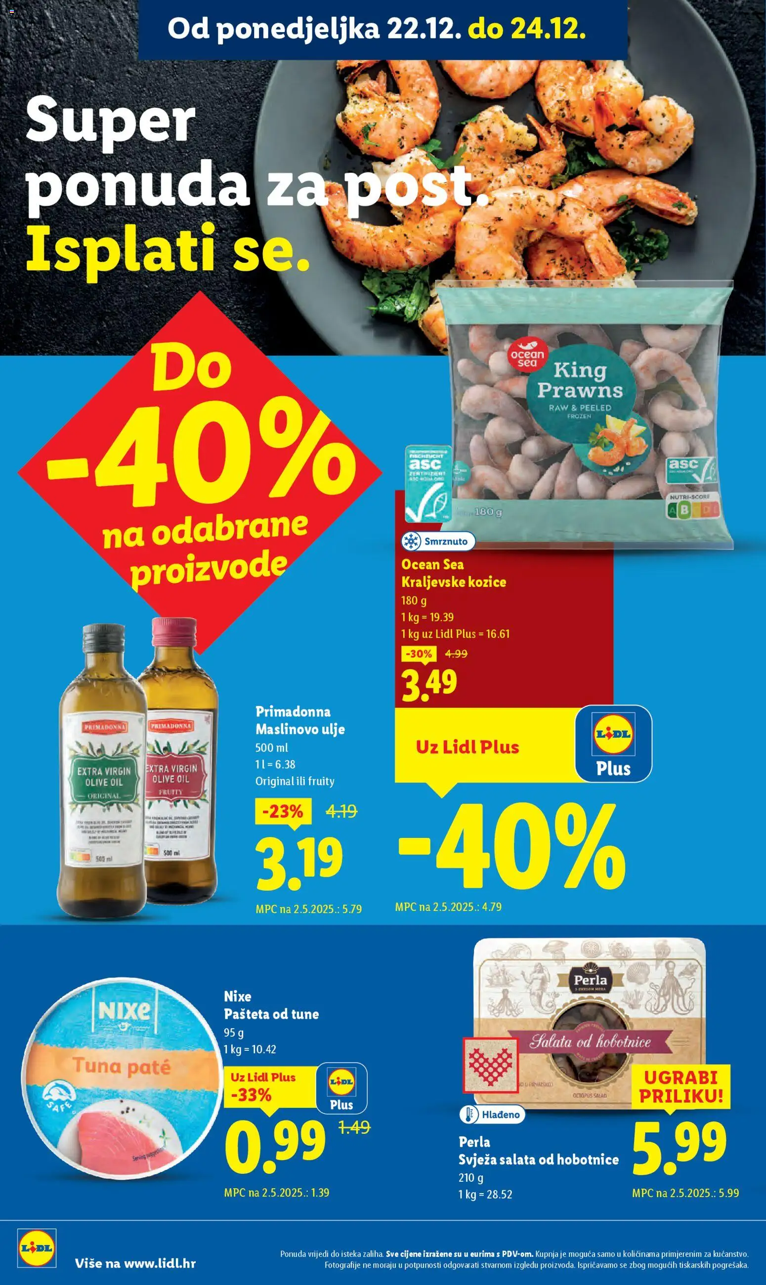 Lidl katalog | vrijedi od 15.12.2025 | Stranica: 88 | Proizvodi: Ulje, Maslinovo ulje, Salata, Kozice