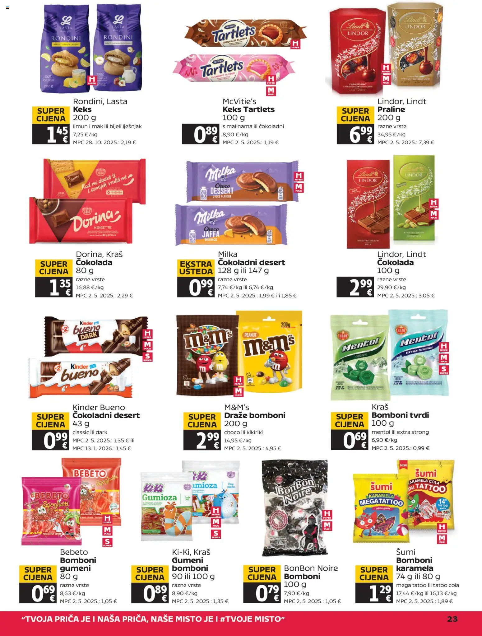 Tommy katalog | vrijedi od 05.02.2026 | Stranica: 23 | Proizvodi: Lješnjak, Kikiriki, Limun, Karamela