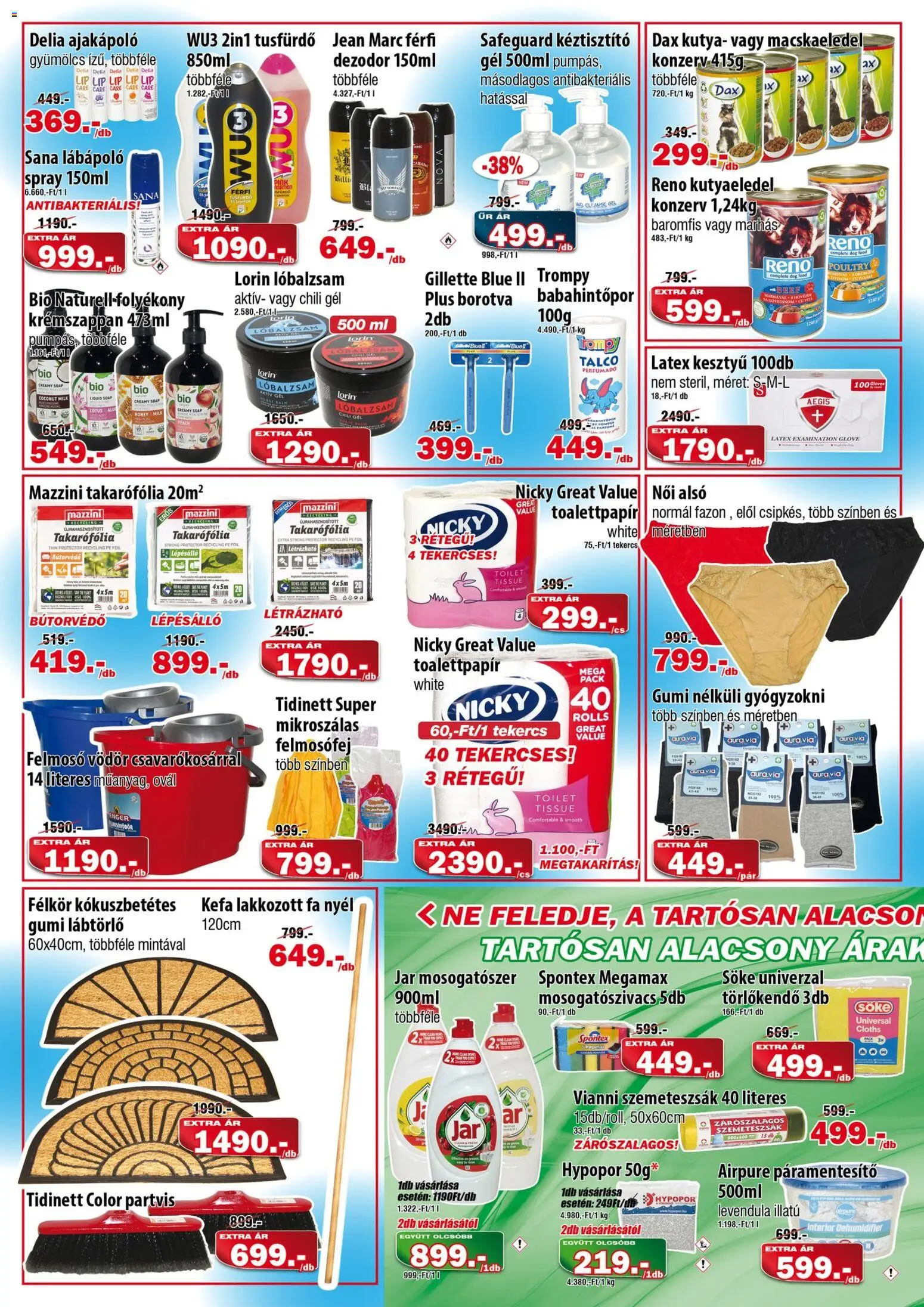 Vianni akciós ujság - amely érvényes a következő dátumtól: 08.04.2026 | Oldal: 2 | Termékek: Jar mosogatószer, Macskaeledel, Felmosófej, Dezodor