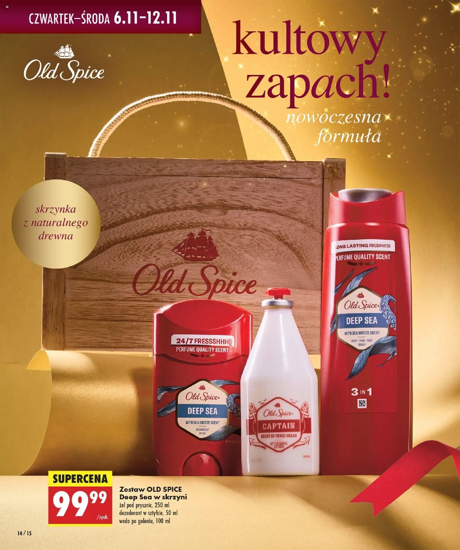 Biedronka gazetka - Twoje piękne strony od 06.11.2025 | Strona: 14 | Produkty: Zapach, Dezodorant, Old spice, Lotion