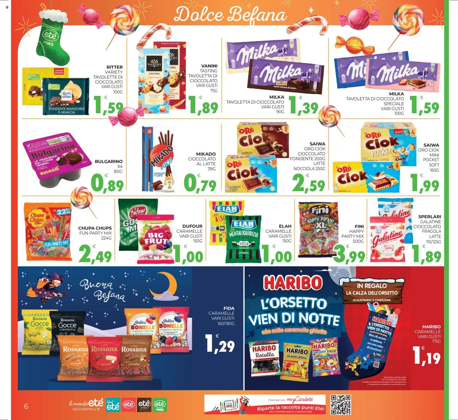Volantino Eté del 27.12.2025 | Pagina: 6 | Prodotti: Cioccolato, Succo, Latte, Arancia
