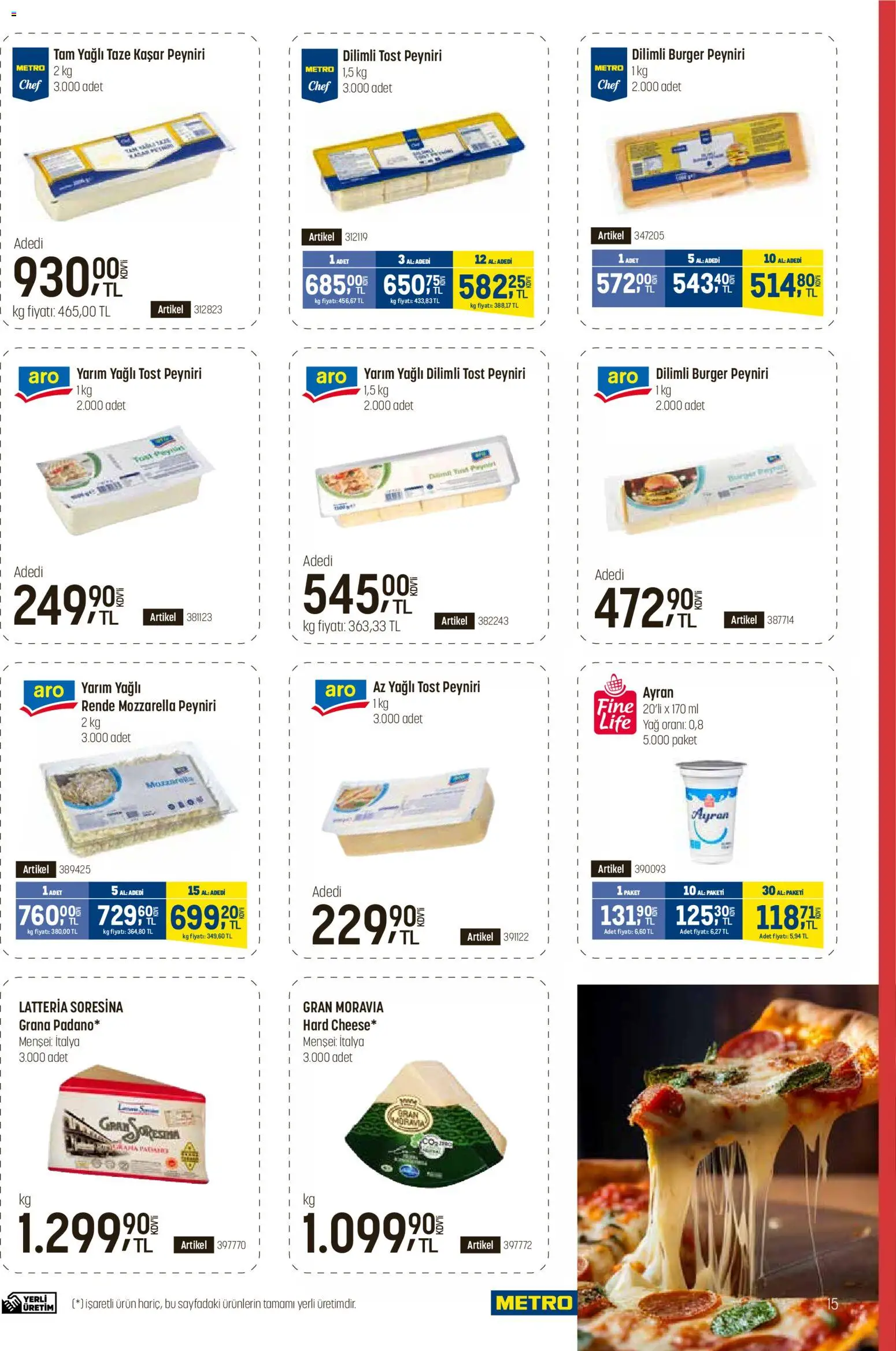 Metro - Fast Food Kataloğu - 15.04.2026 tarihinden itibaren geçerlidir | Sayfa: 15 | Ürünler: Rende, Yağ