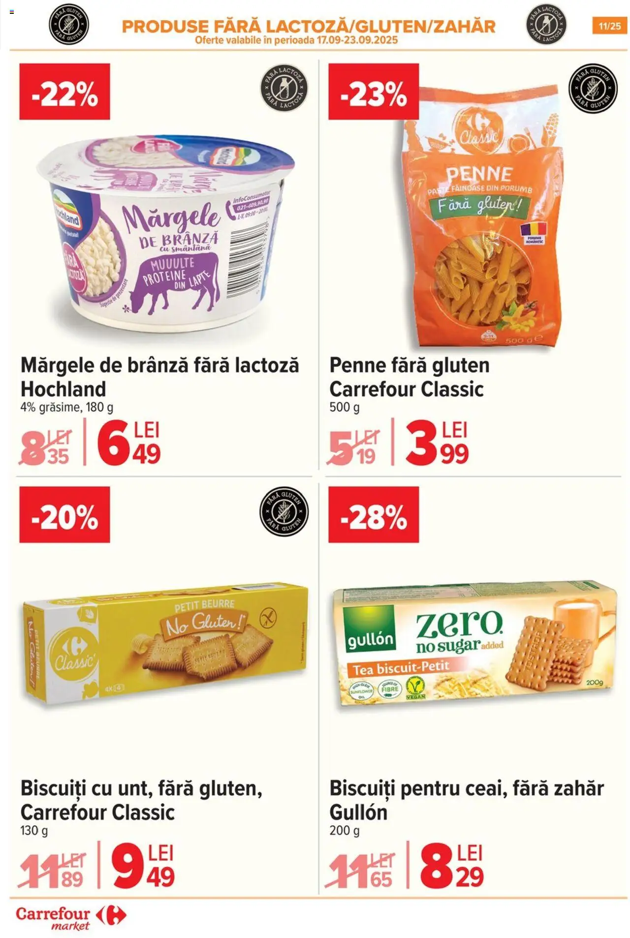 Noul catalog Carrefour – valabil de la 17.09.2025 | Pagină: 11 | Produse: Masaüstü kılıfı, Lapte, Biscuiți, Zahăr