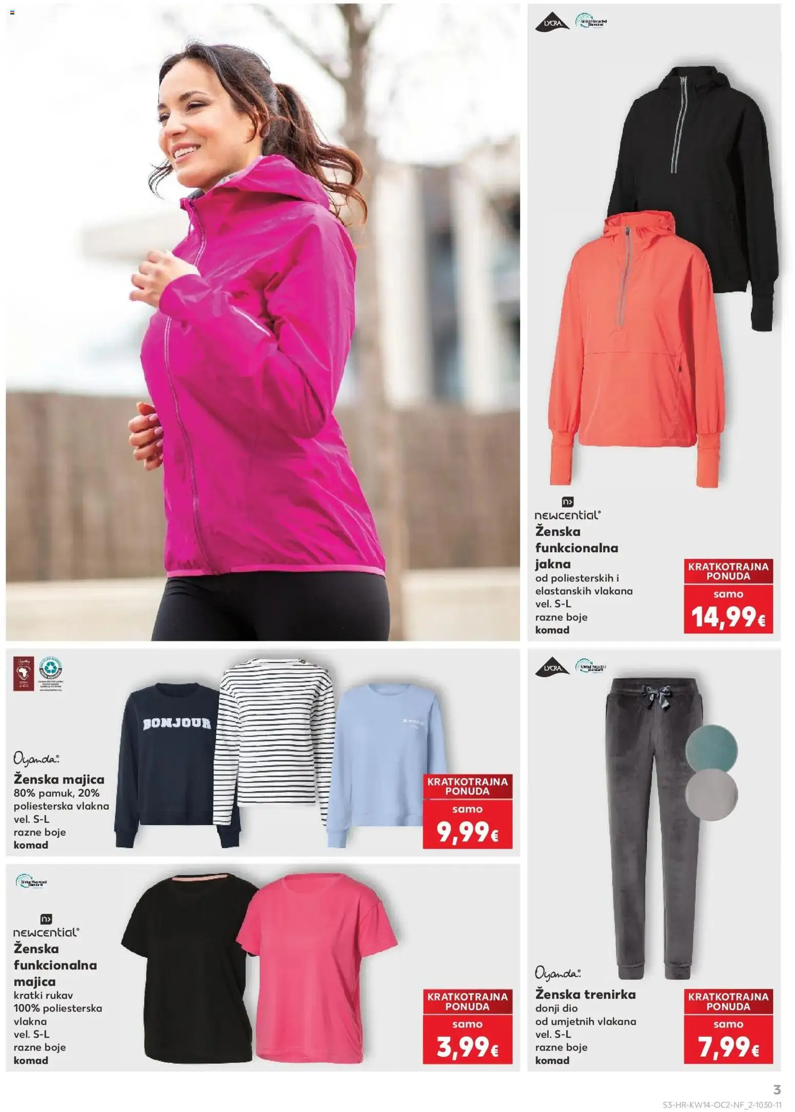 Kaufland katalog | vrijedi od 01.04.2026 | Stranica: 3 | Proizvodi: Majica, Jakna, Trenirka