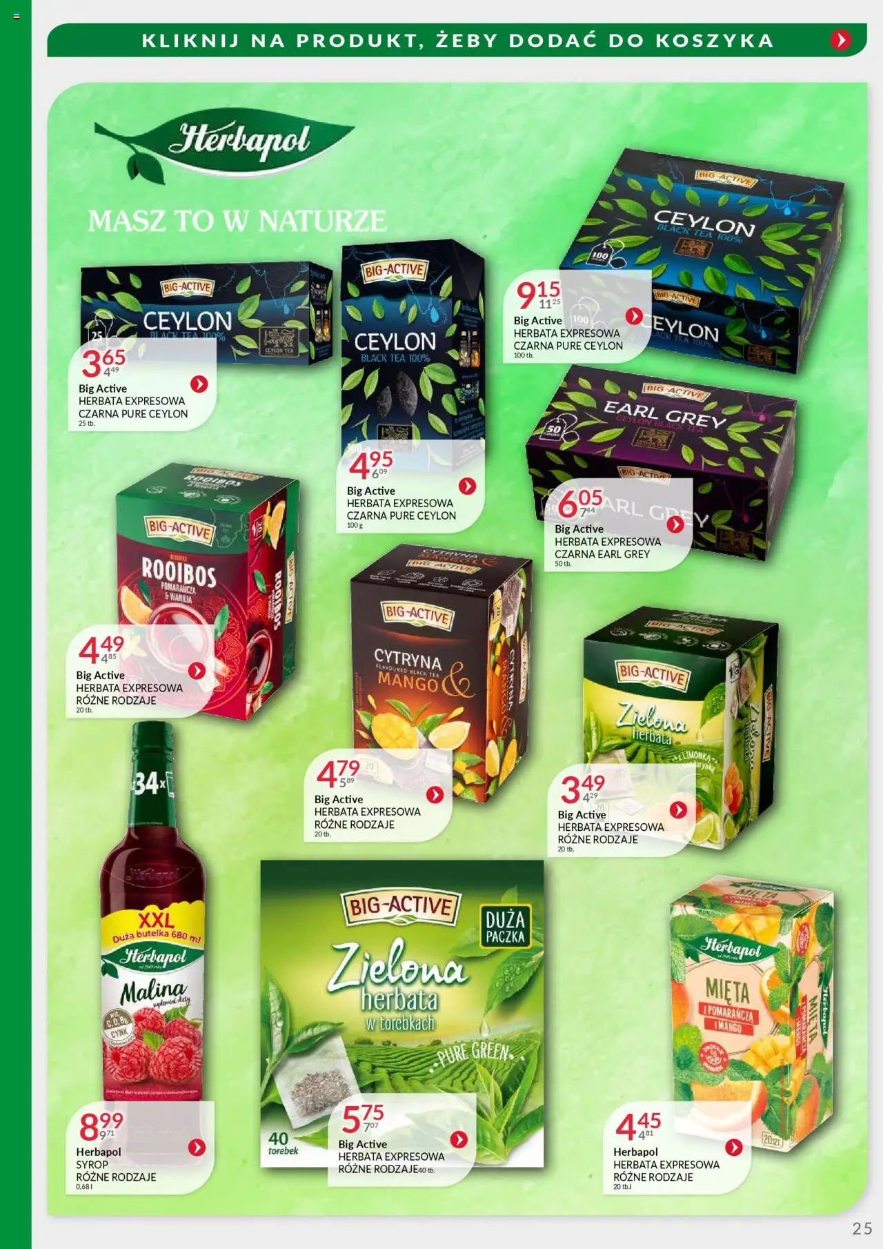 Eurocash Gazetka - Oferta Handlowa MR Południowy Wschód od 04.08.2025 | Strona: 25 | Produkty: Cytryna, Mango, Syrop, Malina