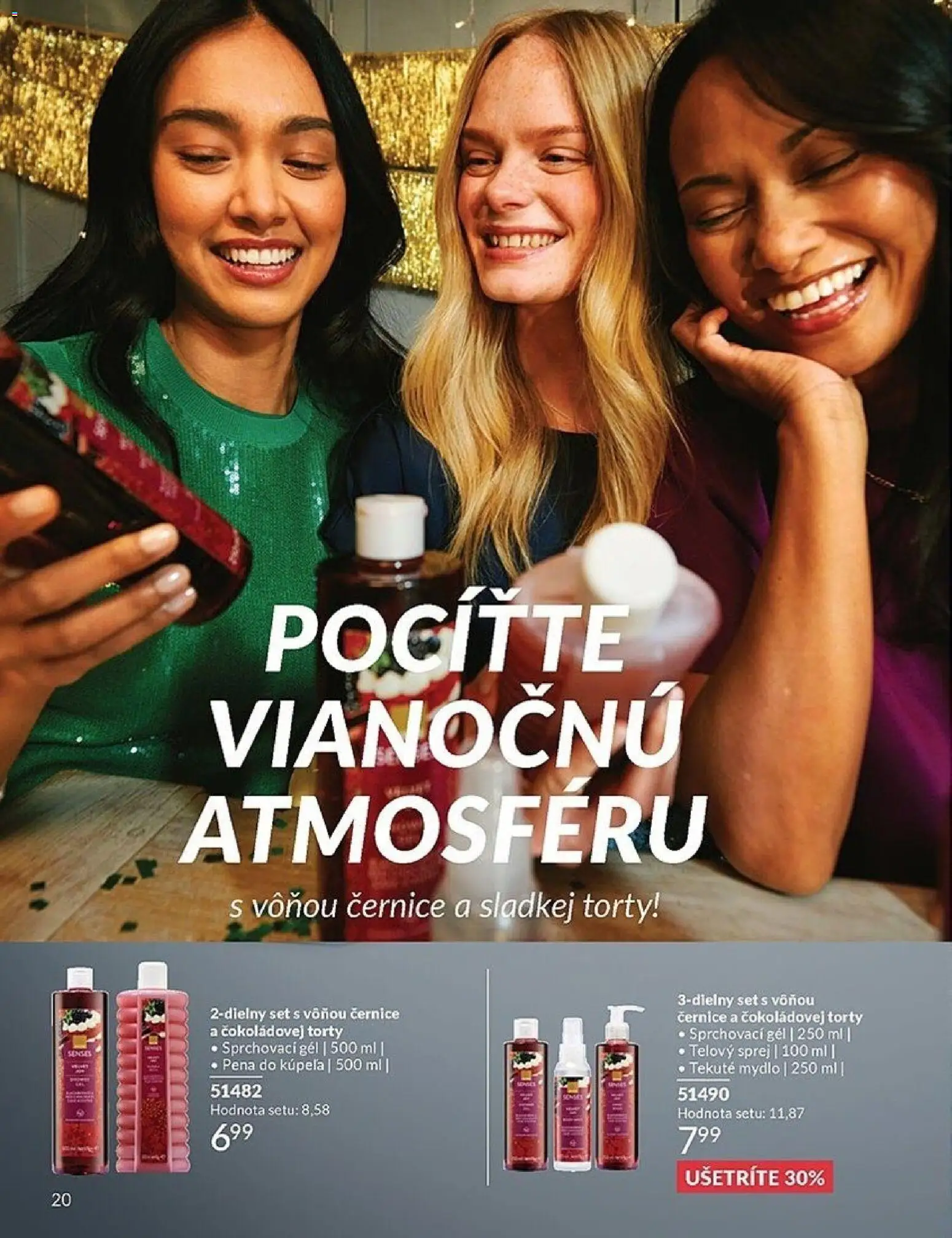 Nové Avon akcie – leták je platný od 01.12.2025 | Strana: 20 | Produkty: Mydlo, Pena do kúpeľa, Torty