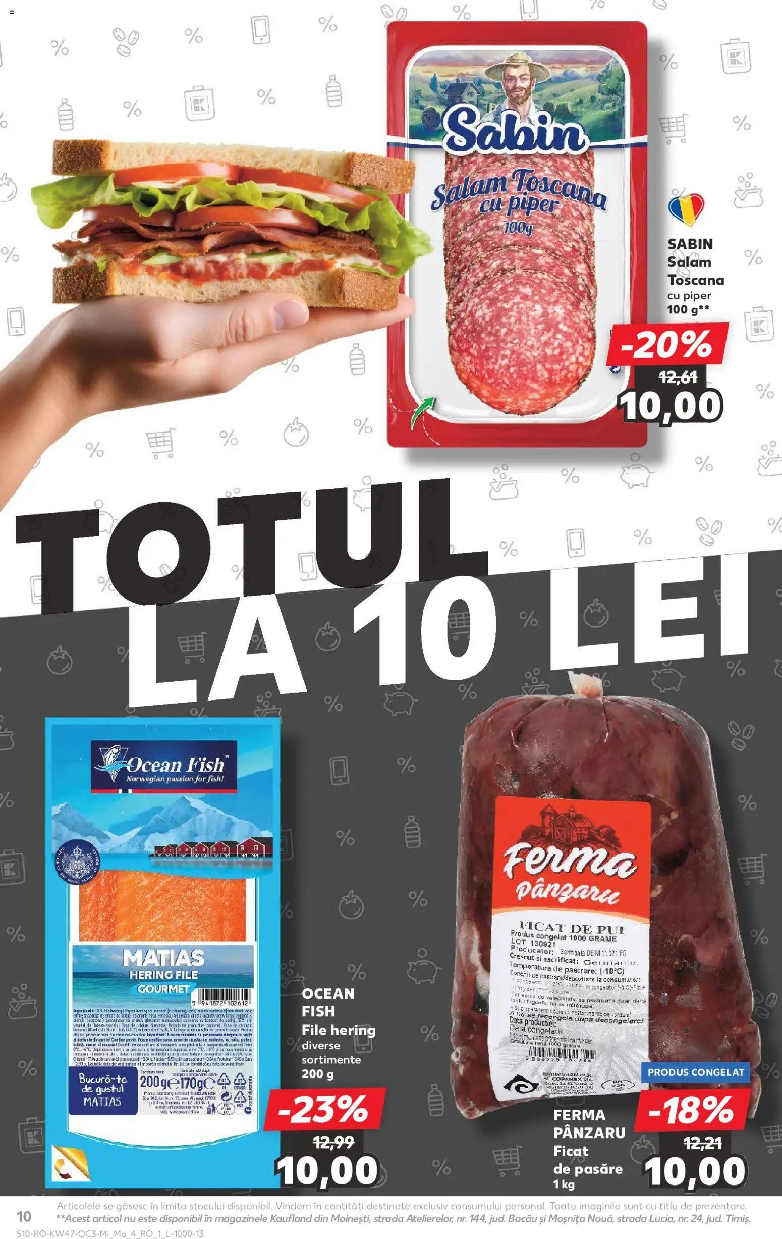 Kaufland RO akciós ujság - amely érvényes a következő dátumtól: 19.11.2025 | Oldal: 10 | Termékek: Hering