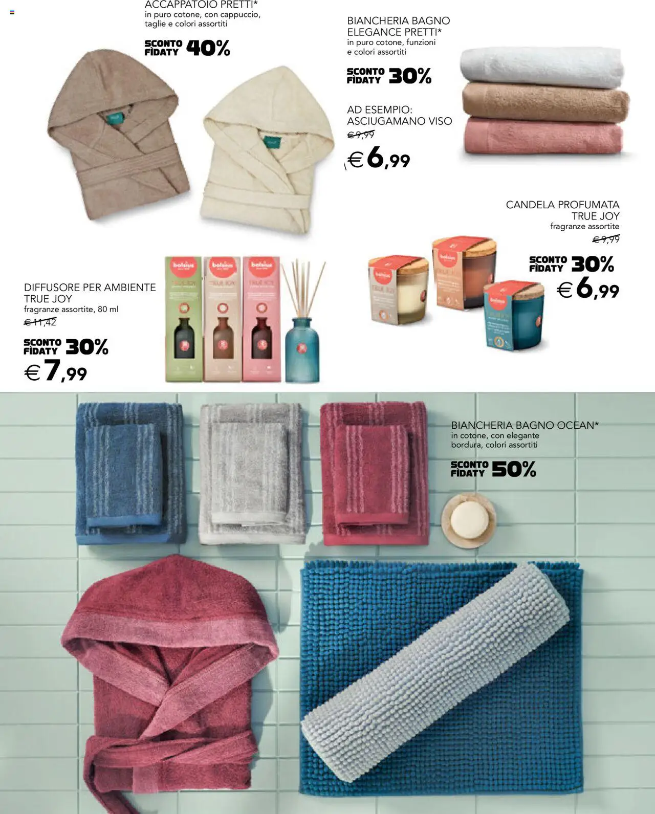 Volantino Esselunga S del 09.10.2025 | Pagina: 18 | Prodotti: Accappatoio, Asciugamano, Bagno, Candela