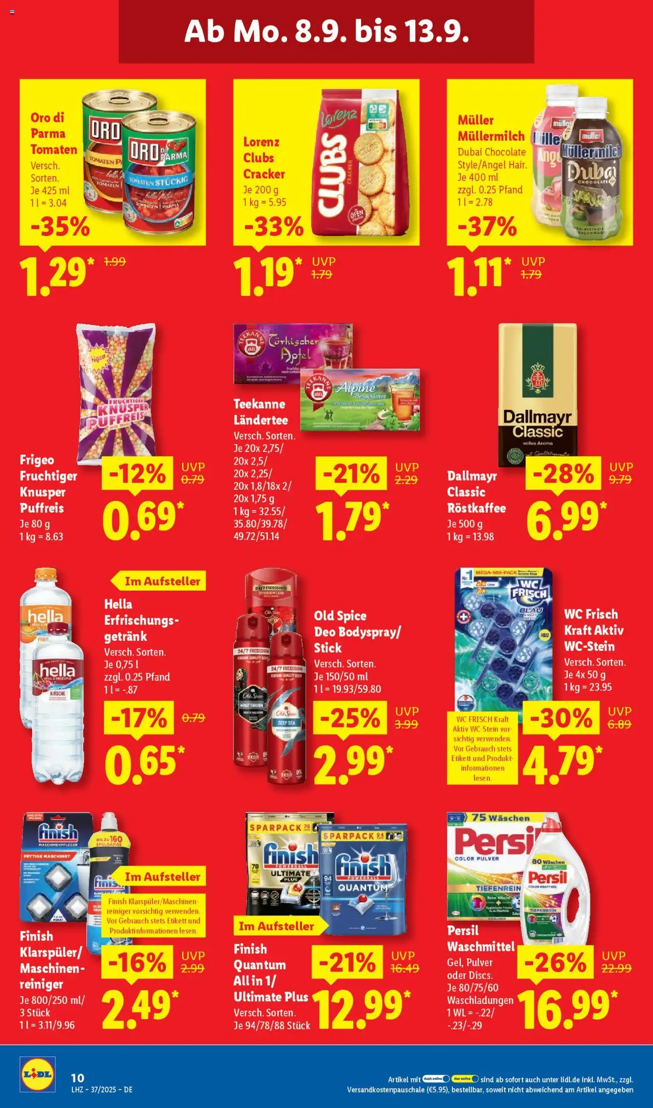 Lidl Prospekt Trier-West	 - gültig ab dem 08.09.2025 | Seite: 18 | Produkte: Ofen, Finish, Waschmittel, Hella