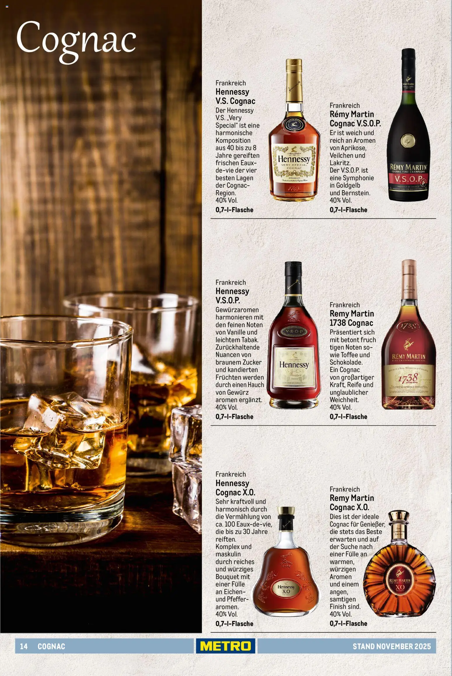 Metro - Spirituosen Sortiment – gültig ab 01.12.2025 | Seite: 14 | Produkte: Finish, Zucker, Pfeffer