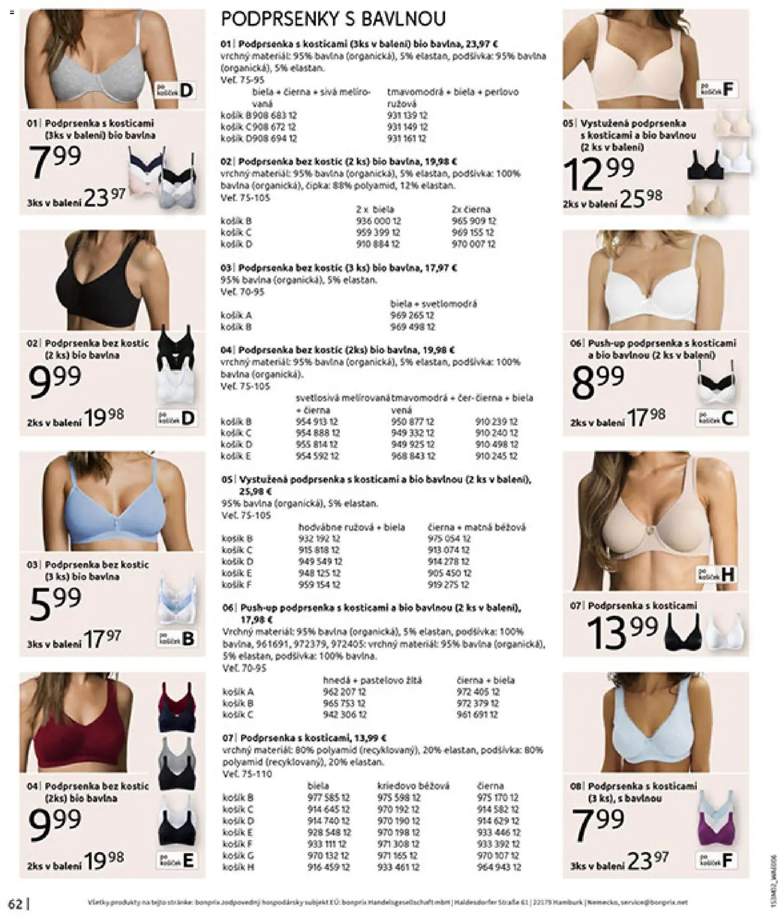Nové Bonprix akcie – leták je platný od 20.02.2026 | Strana: 64 | Produkty: Podprsenka